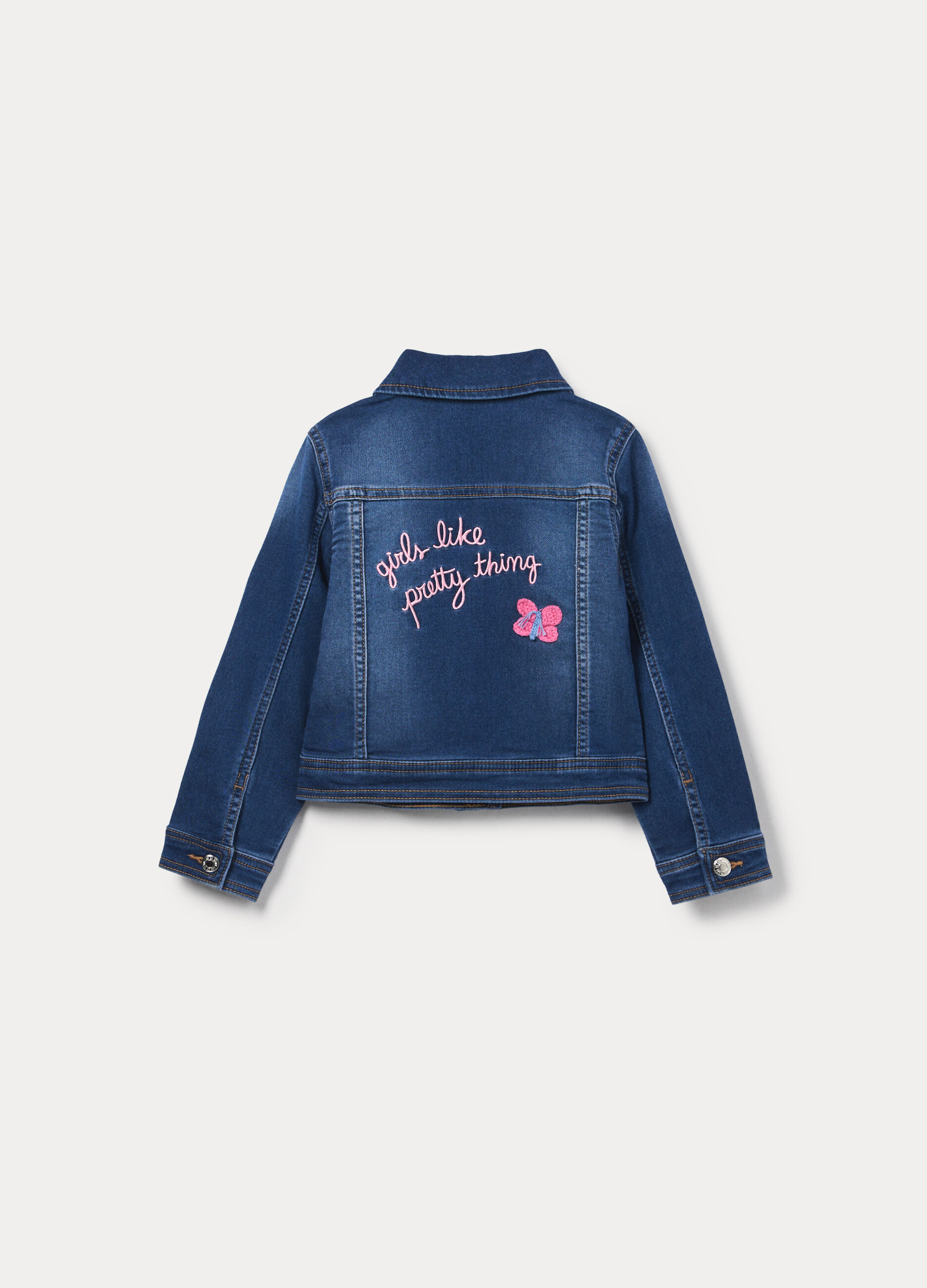 Giacca in stretch denim bambina_1