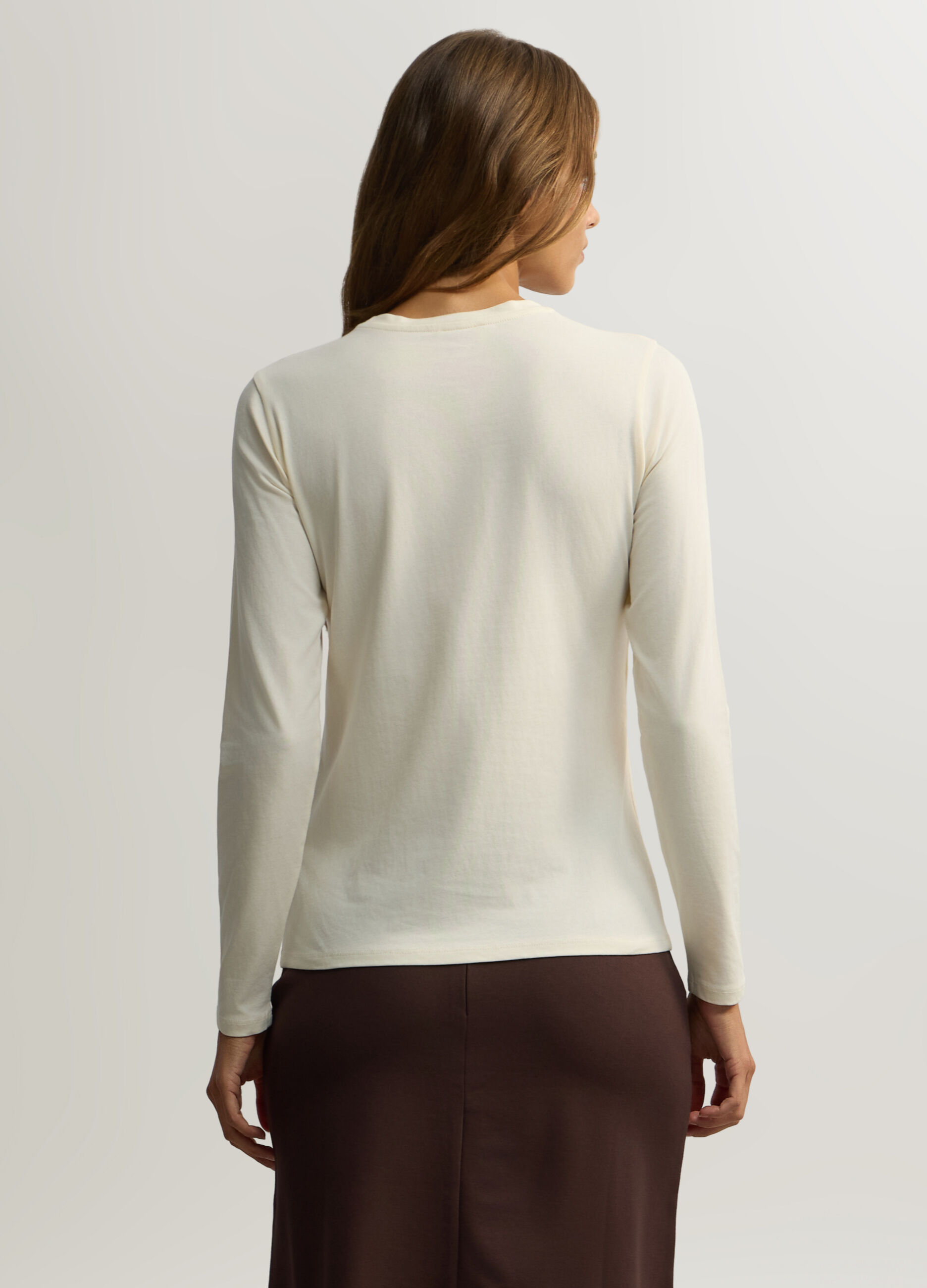 T-shirt girocollo stretch donna_1