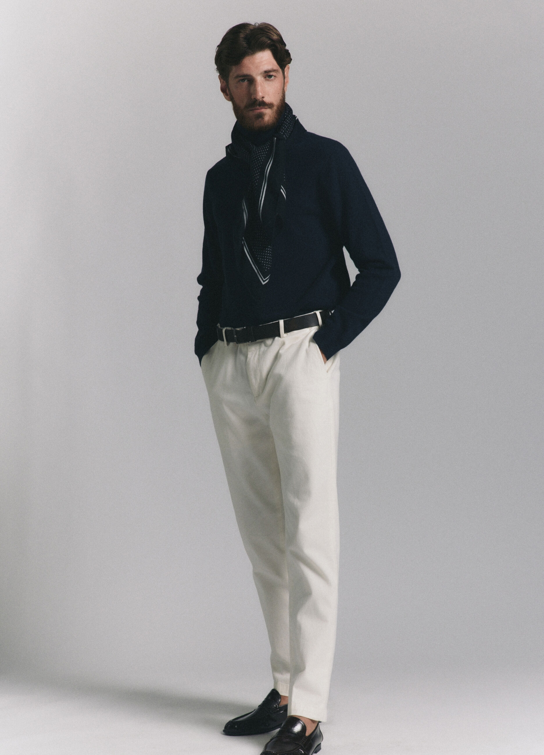 Maglione a collo alto in lambswool uomo_0