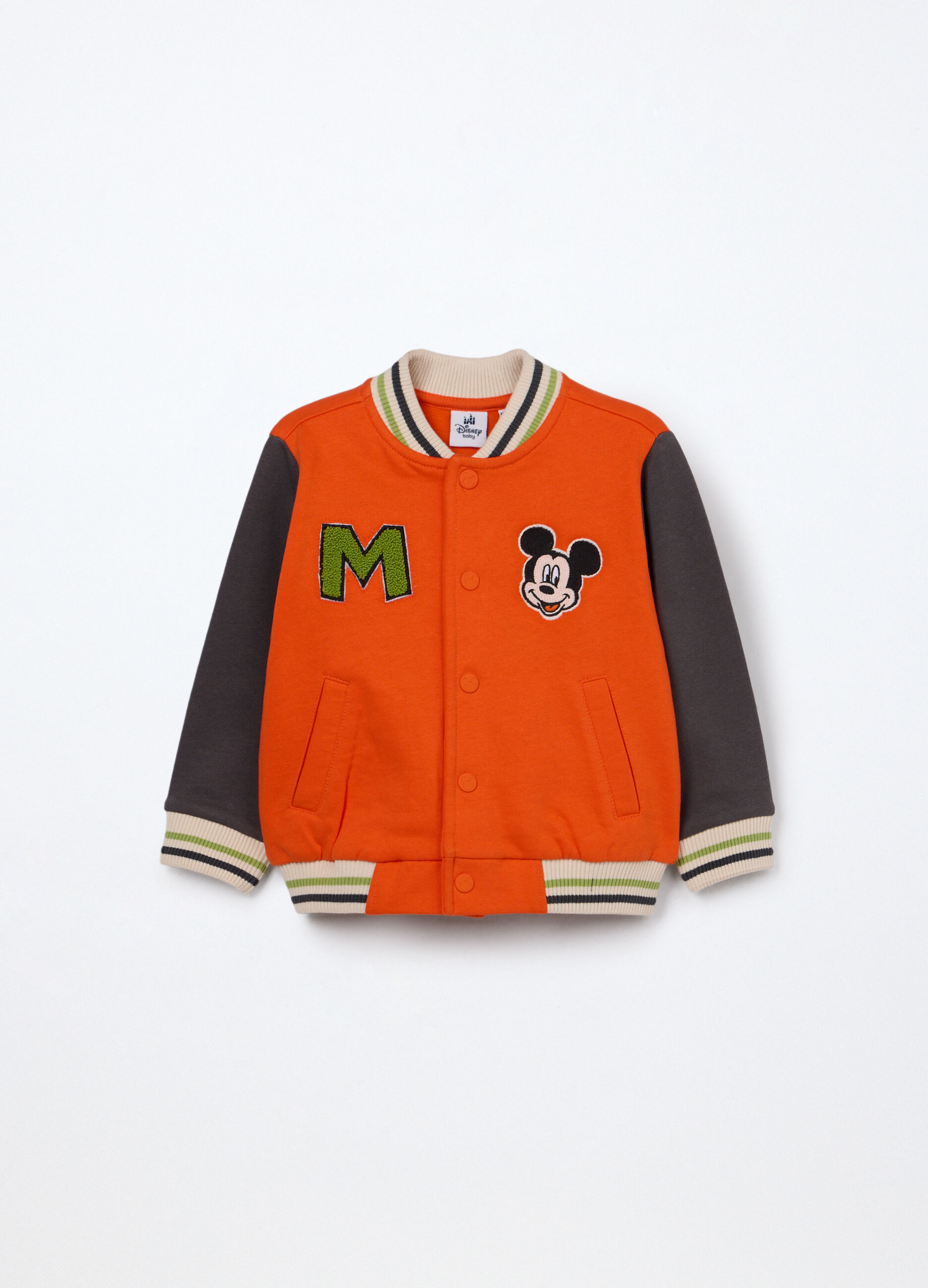 Felpa varsity in puro cotone neonato_0