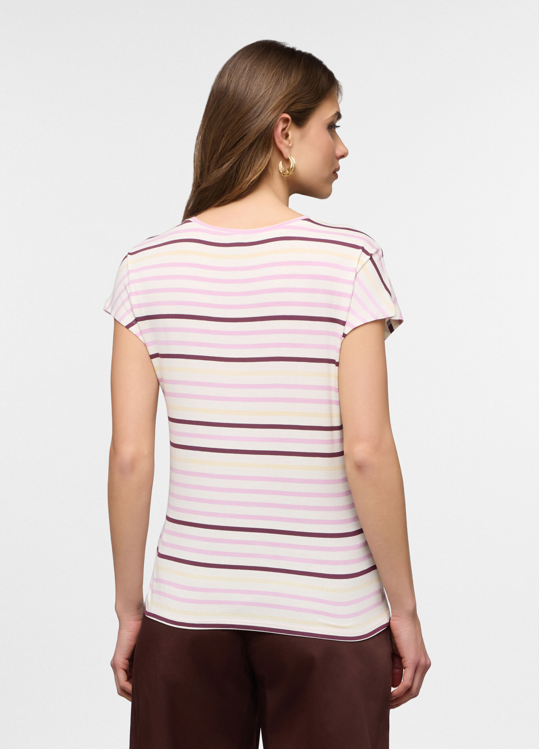 T-shirt girocollo stretch donna_1
