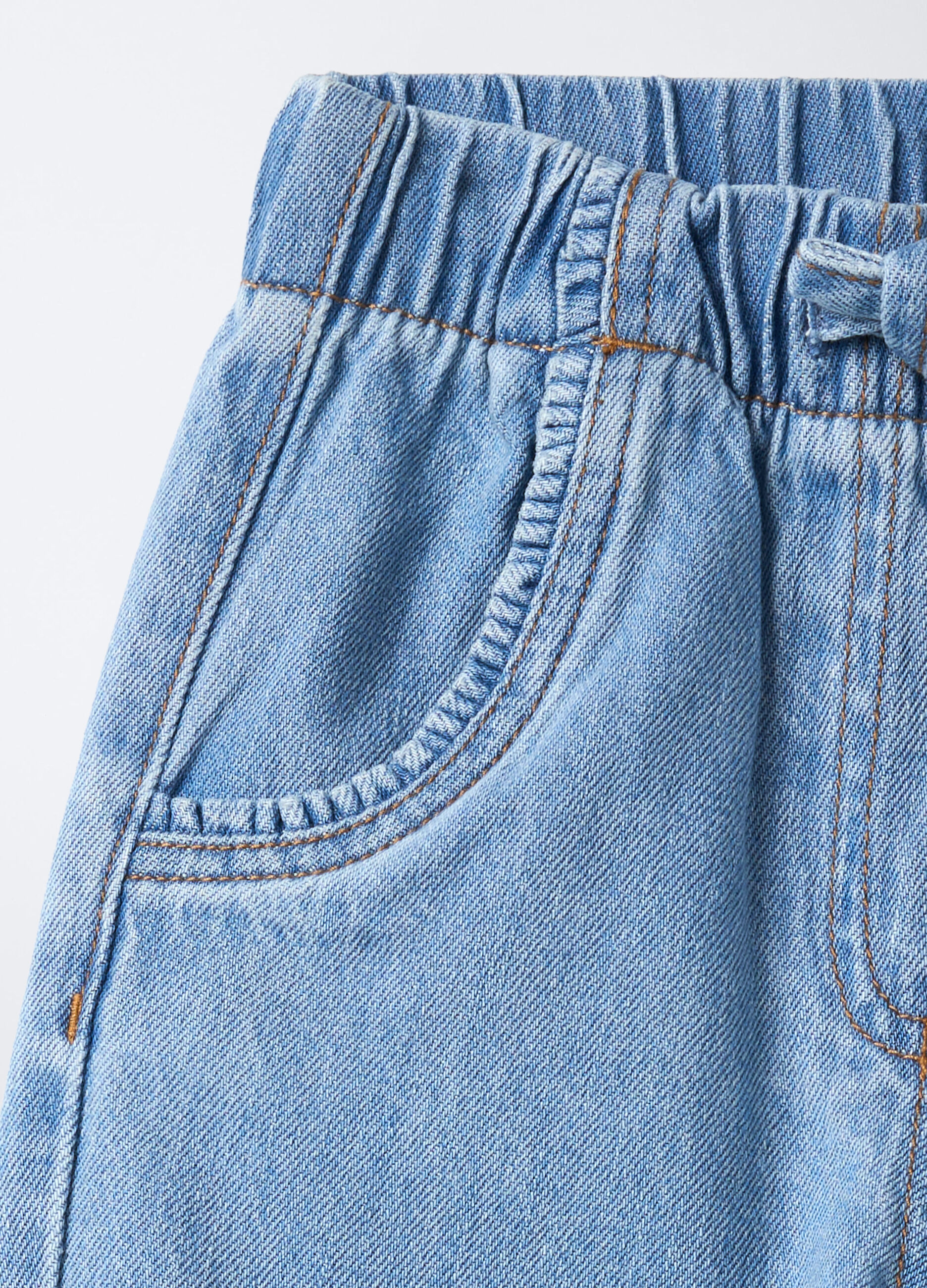 Jogger in denim Fit Regular bambina_2