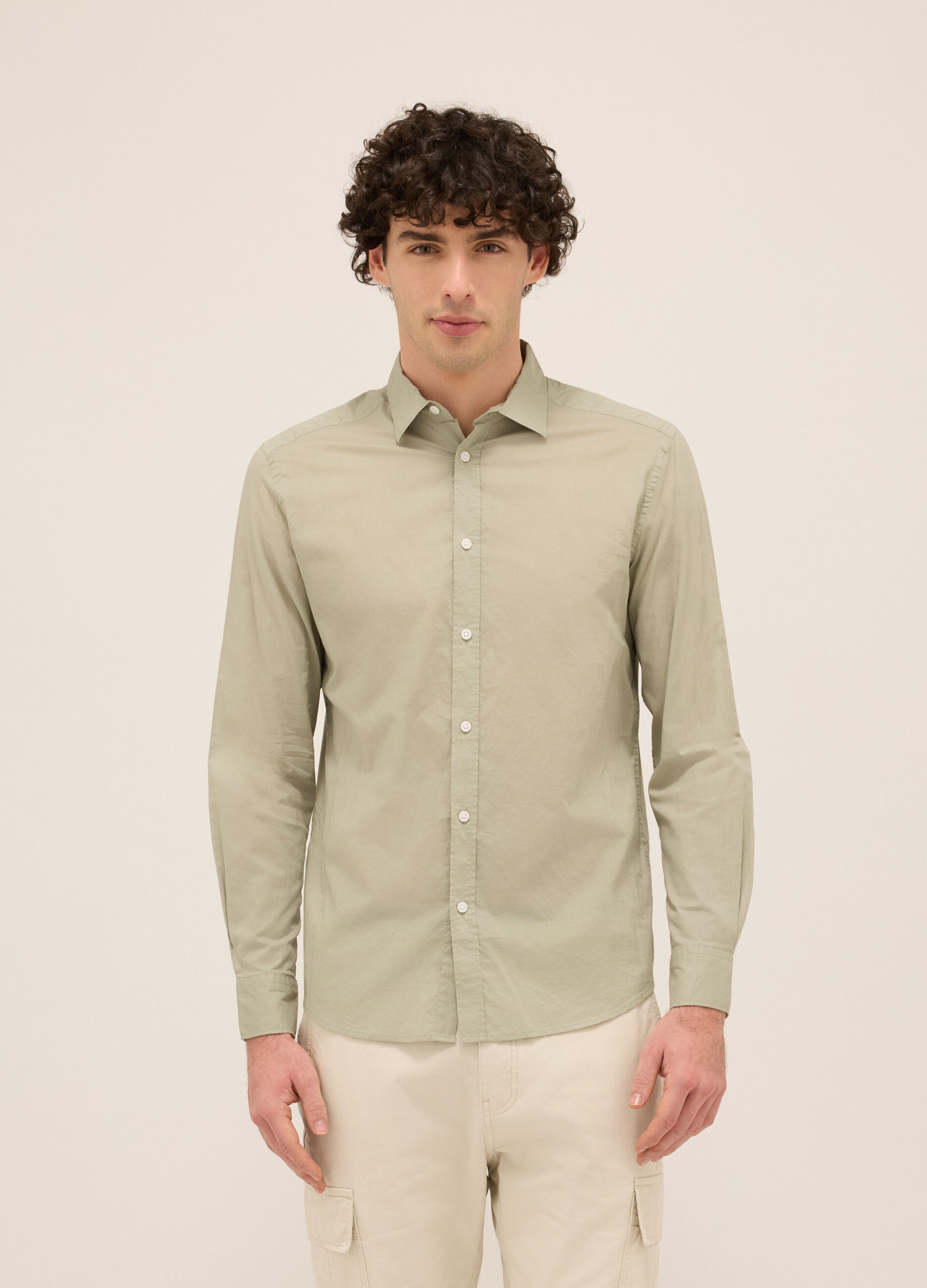 Camicia regular fit in cotone uomo_0