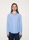 Camicia over fit con colletto alla francese donna_1