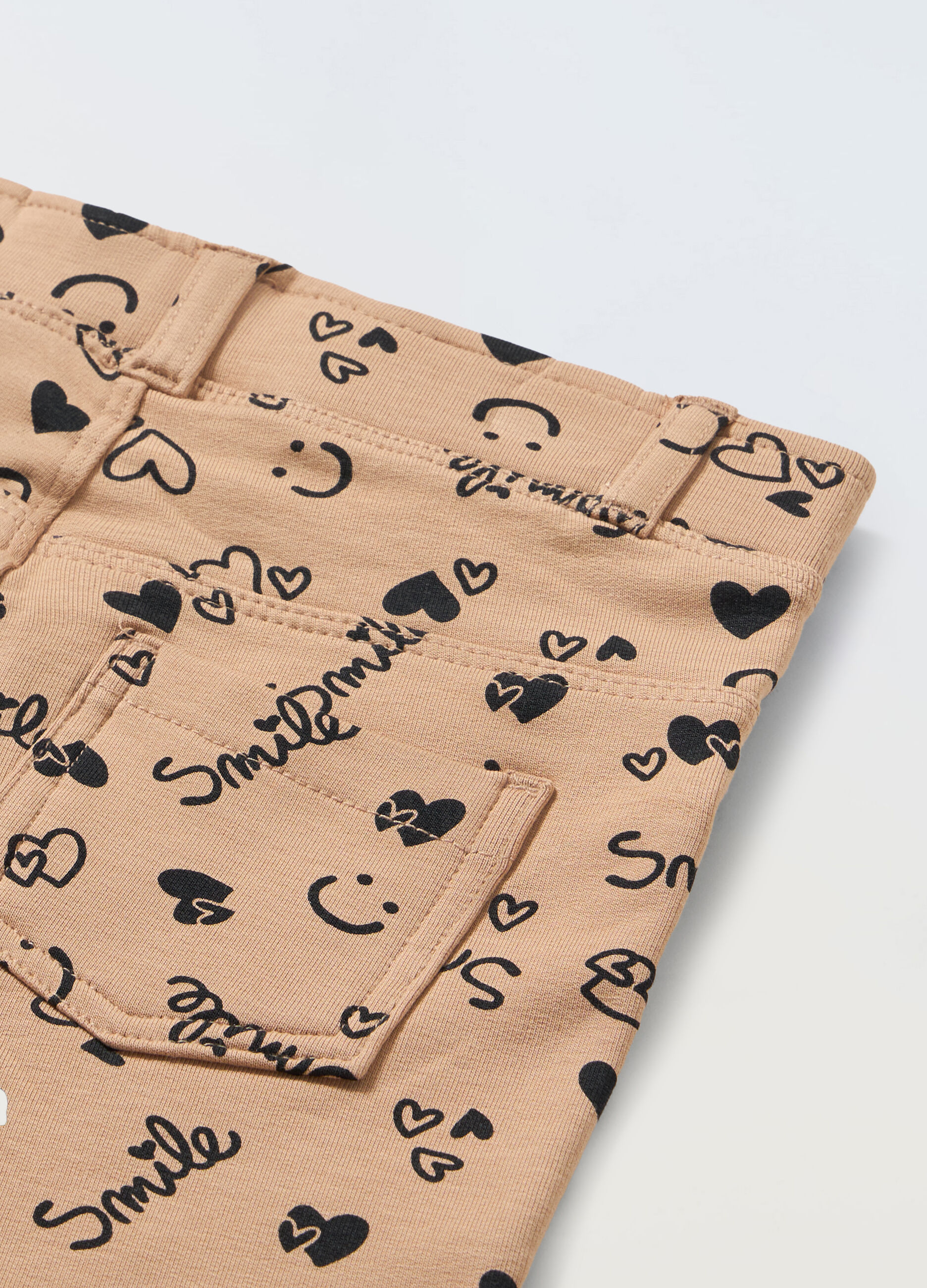 Treggings in french terry di cotone bambina_1