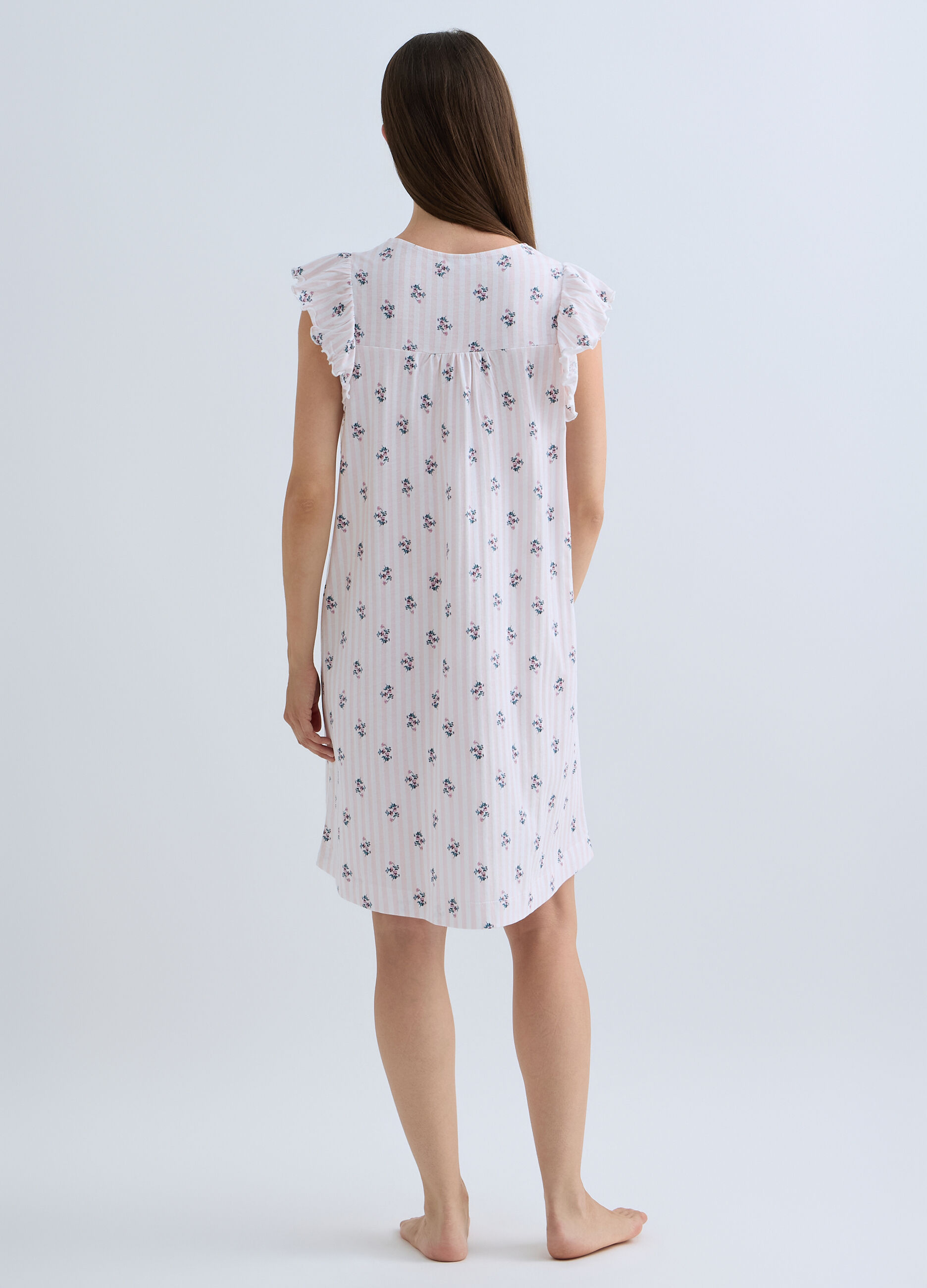 Camicia da notte in jersey di puro cotone donna_1