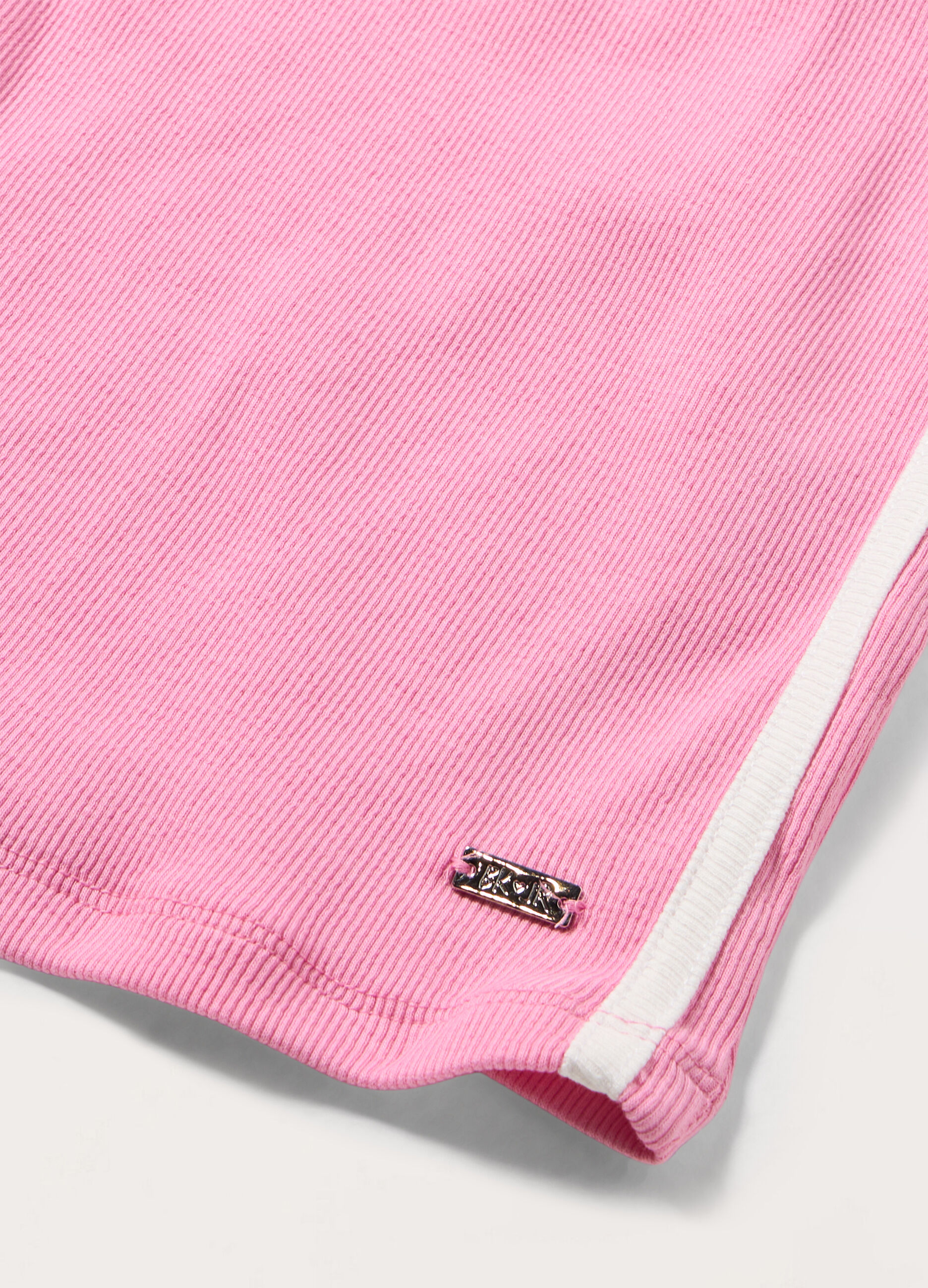 Top in costina di cotone stretch ragazza_1