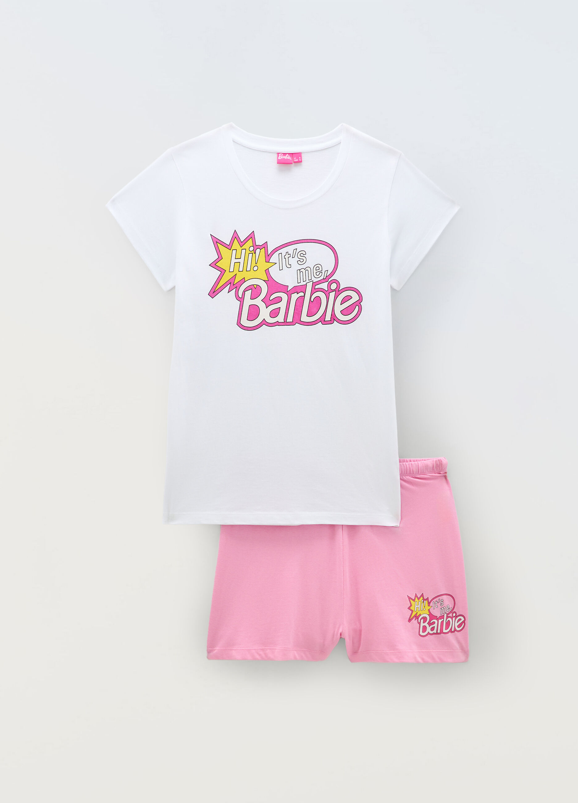 Set pigiama corto in puro cotone donna_0