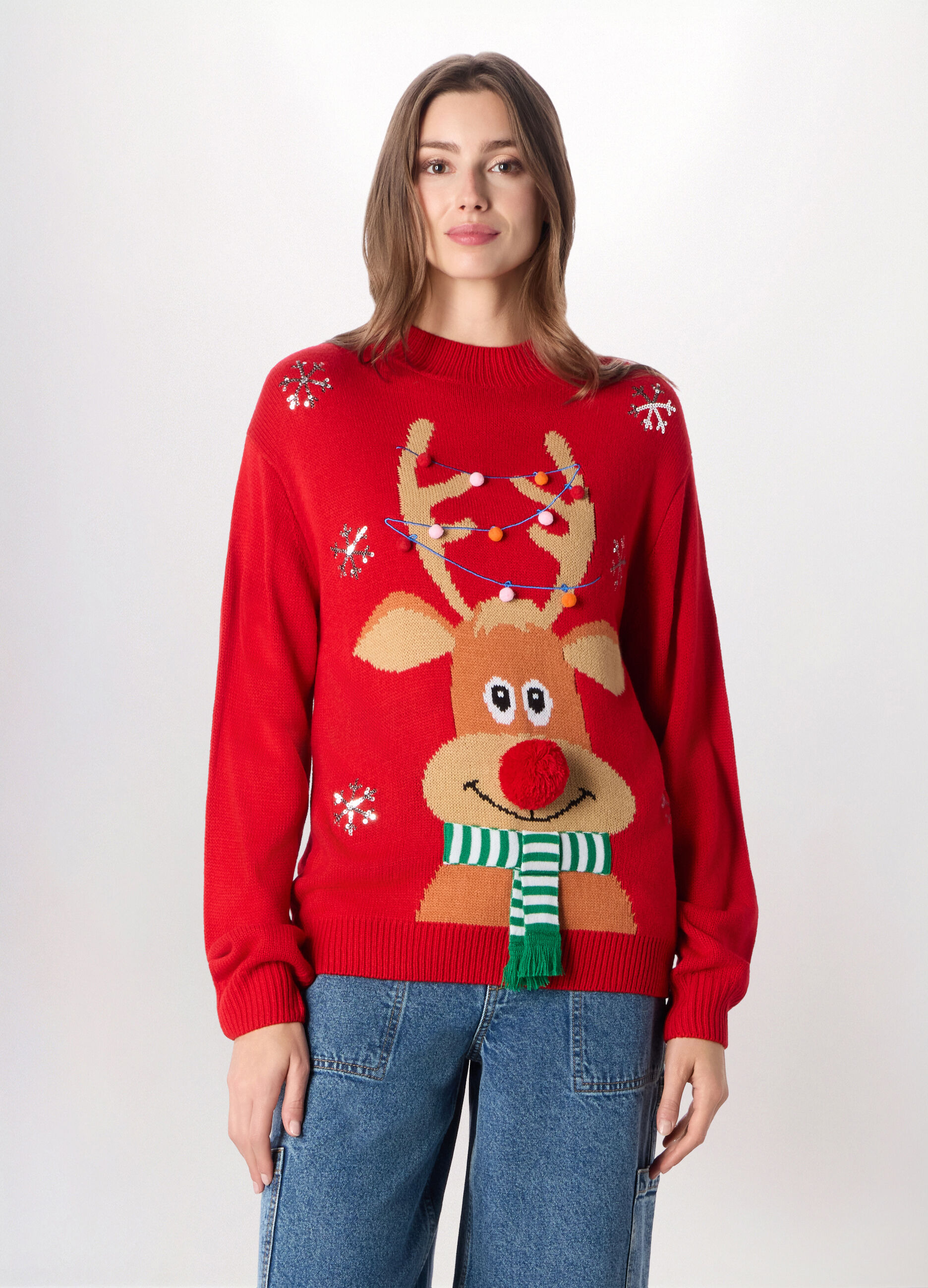 Girocollo tricot natalizio donna_0