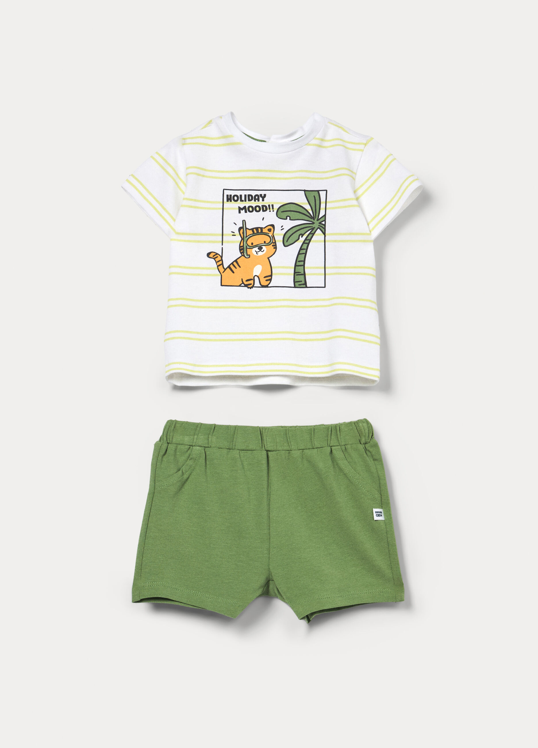 Jogging set in jersey di cotone stretch neonato_0