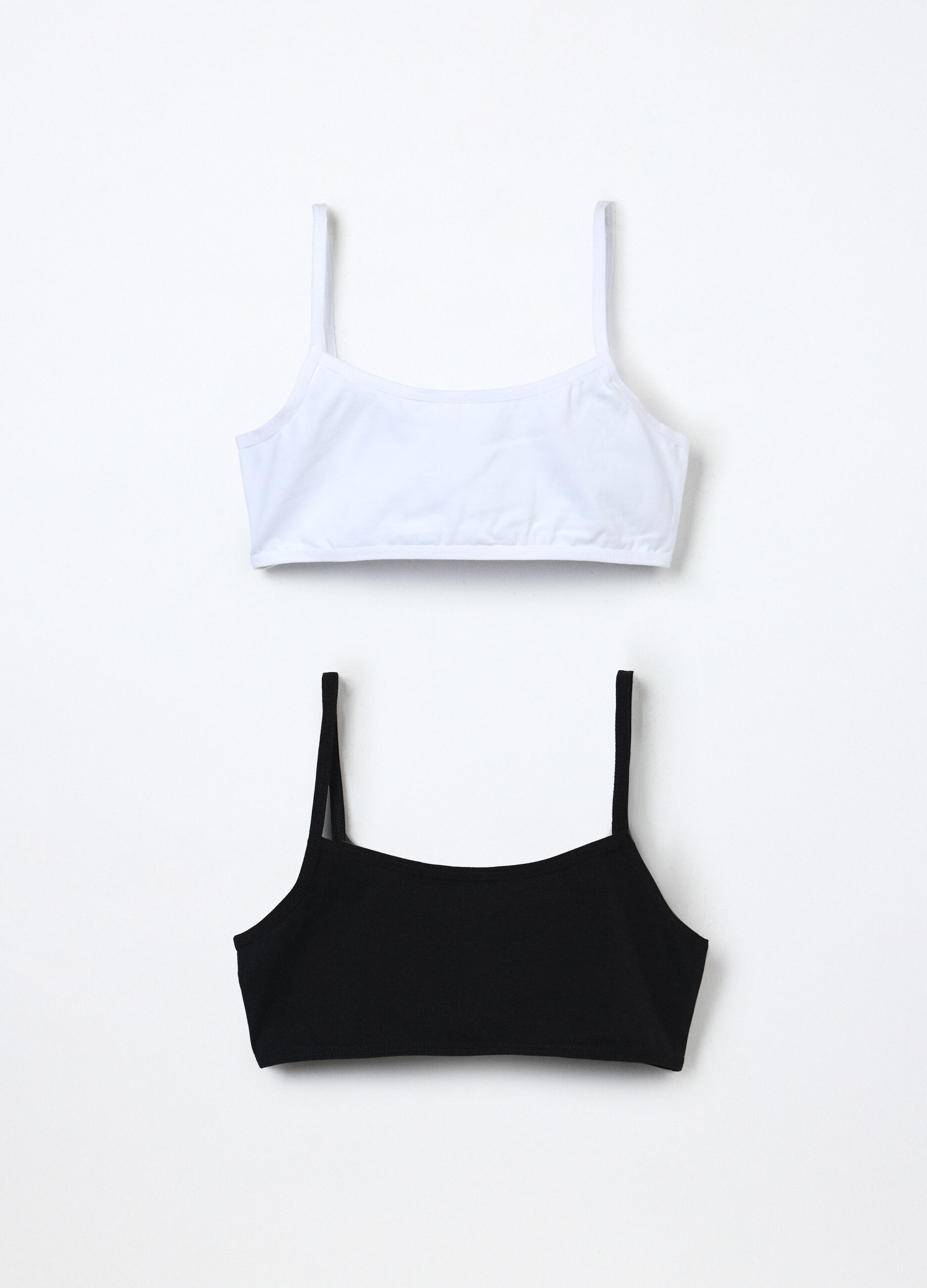 Pack 2 top in jersey di cotone stretch ragazza_0