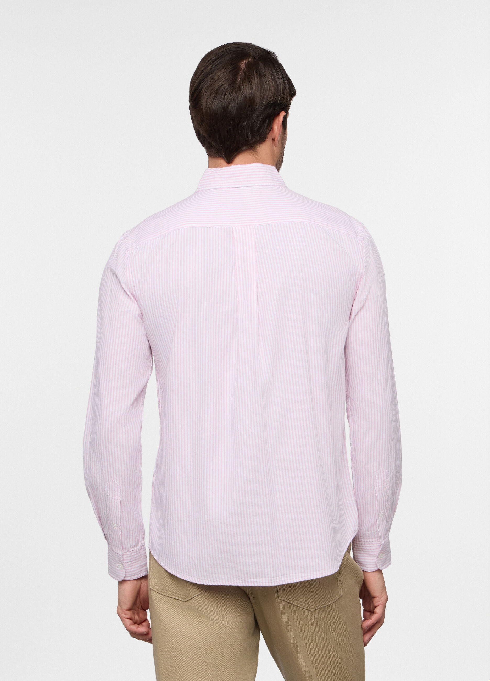 Camicia regular fit a righe uomo_1
