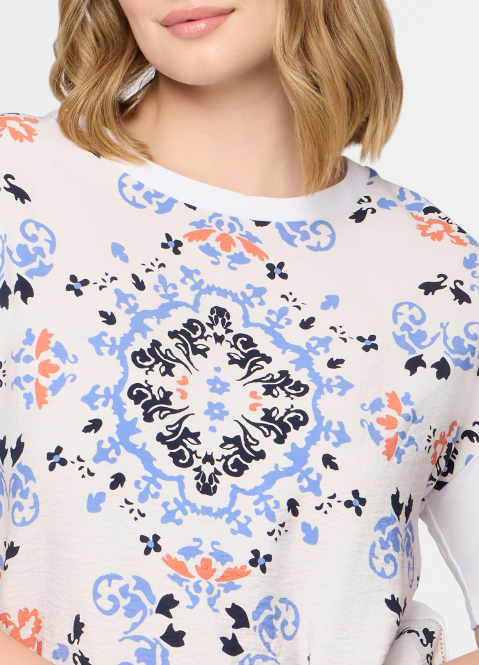 T-shirt girocollo stretch donna_2