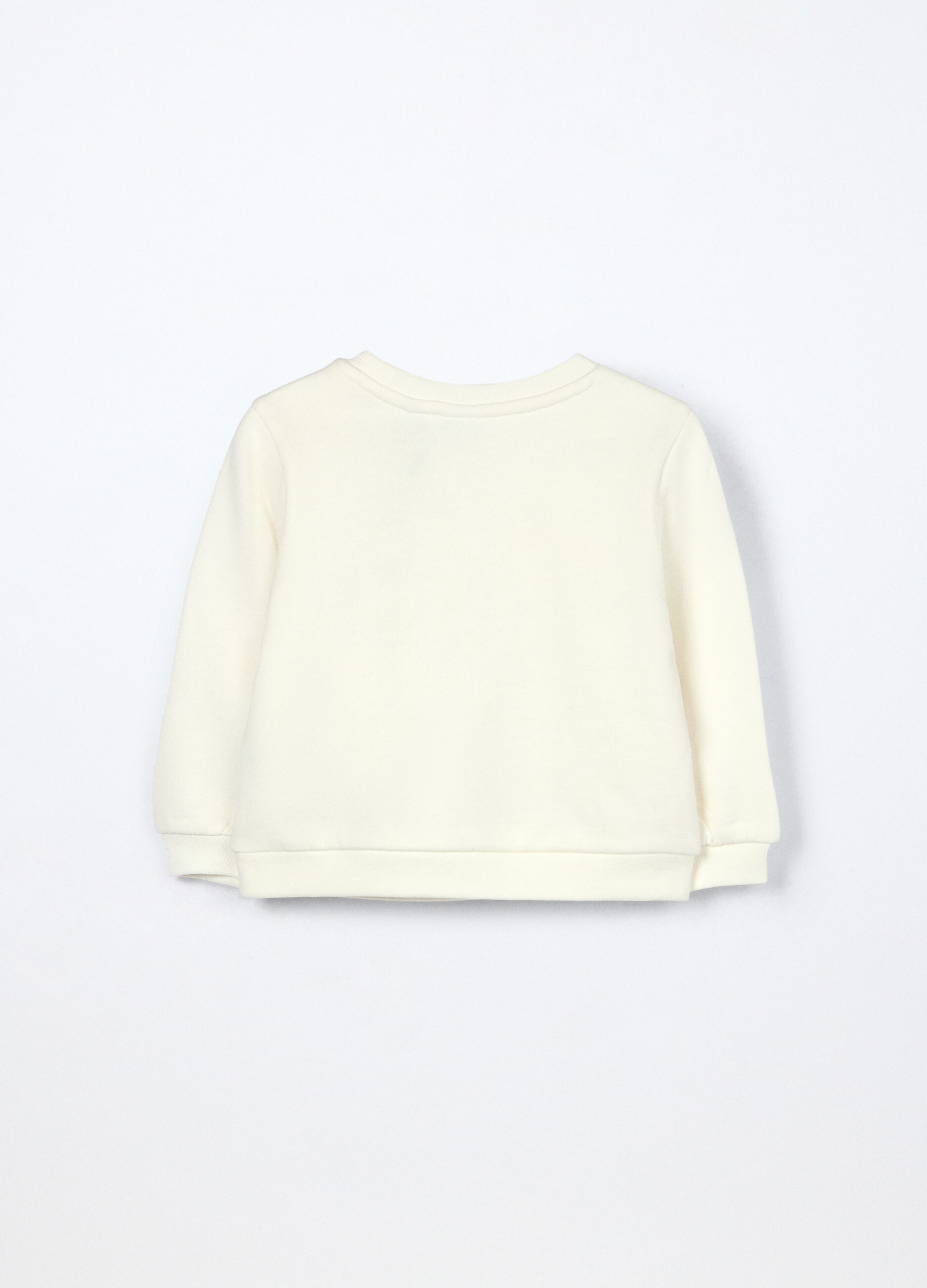 Felpa in puro cotone fleece neonata_1