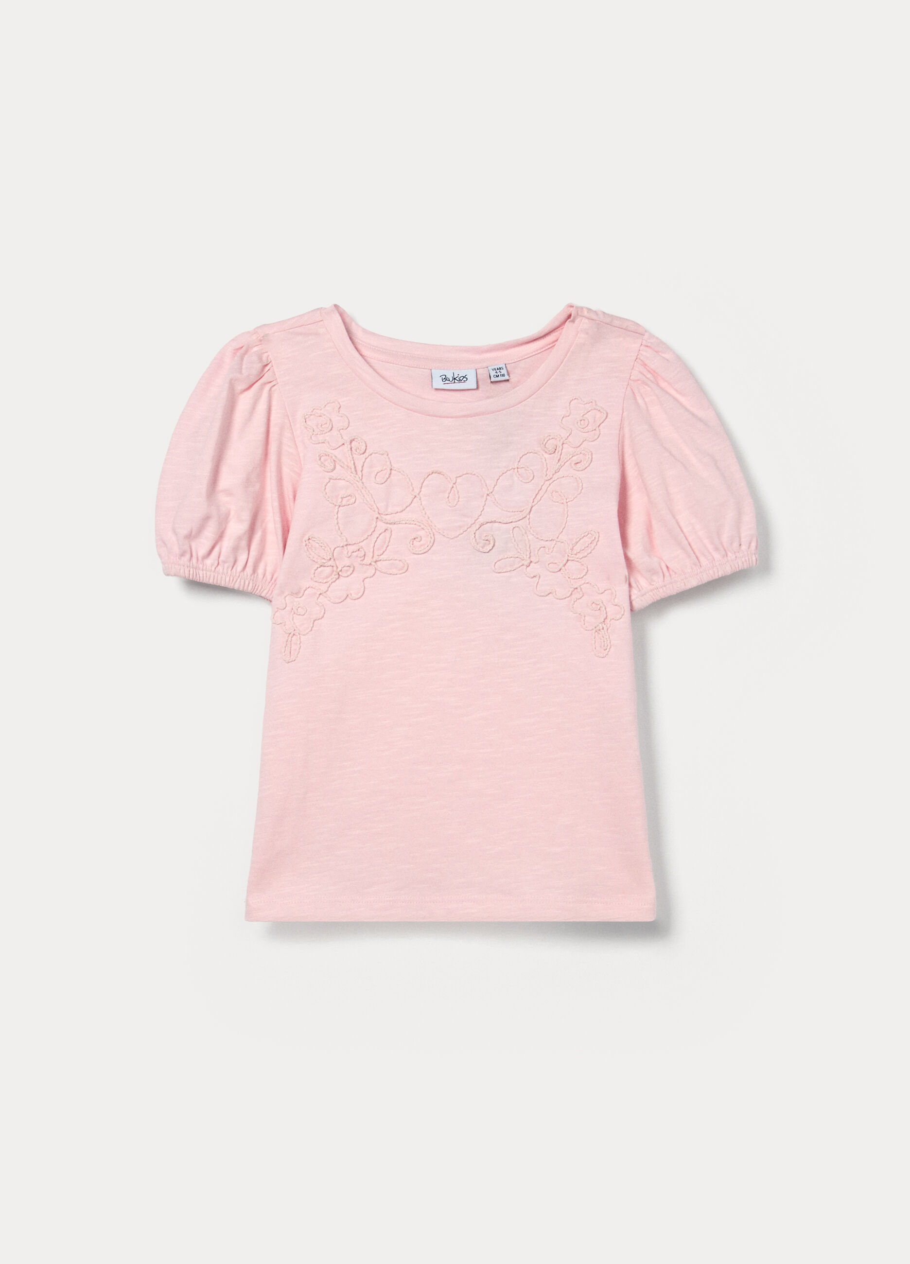 T-shirt in puro cotone slub bambina_0