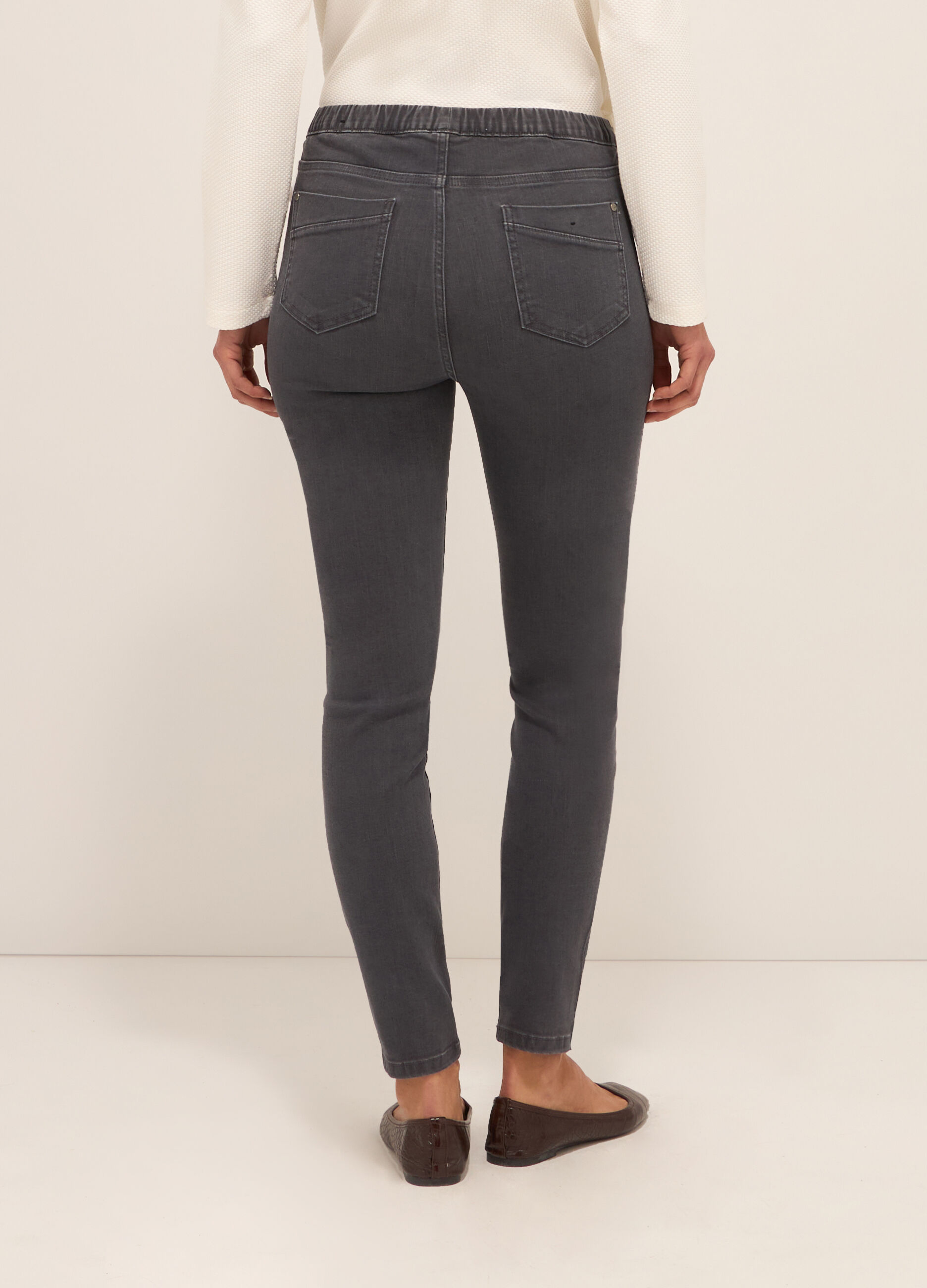 Jeggings in stretch denim di misto cotone donna_1