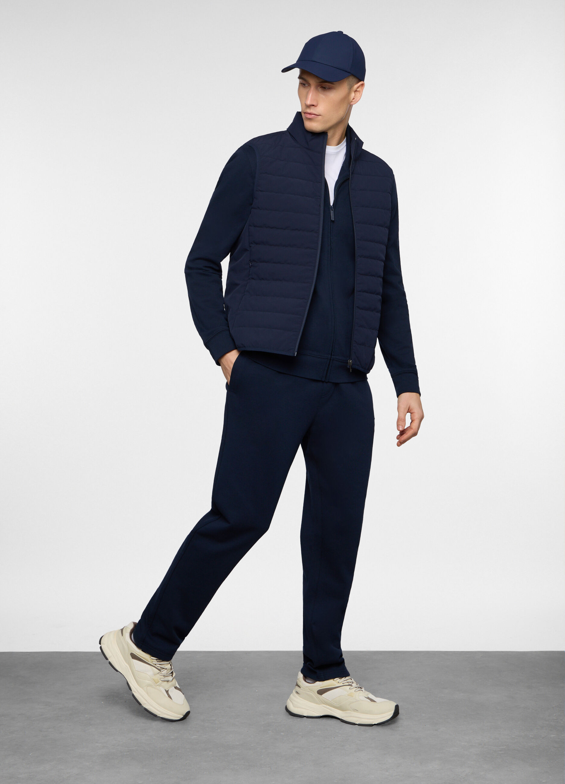 Jogger con elastico in cotone uomo_0