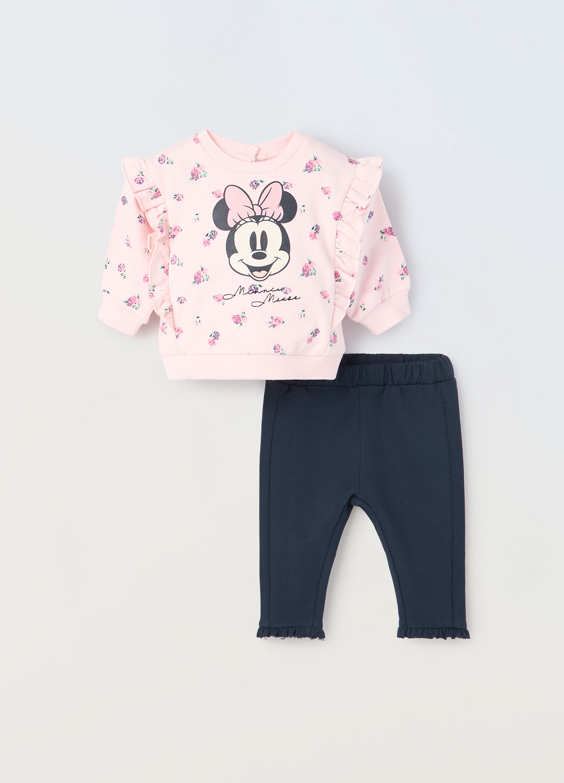 Jogging set in puro cotone neonata_0