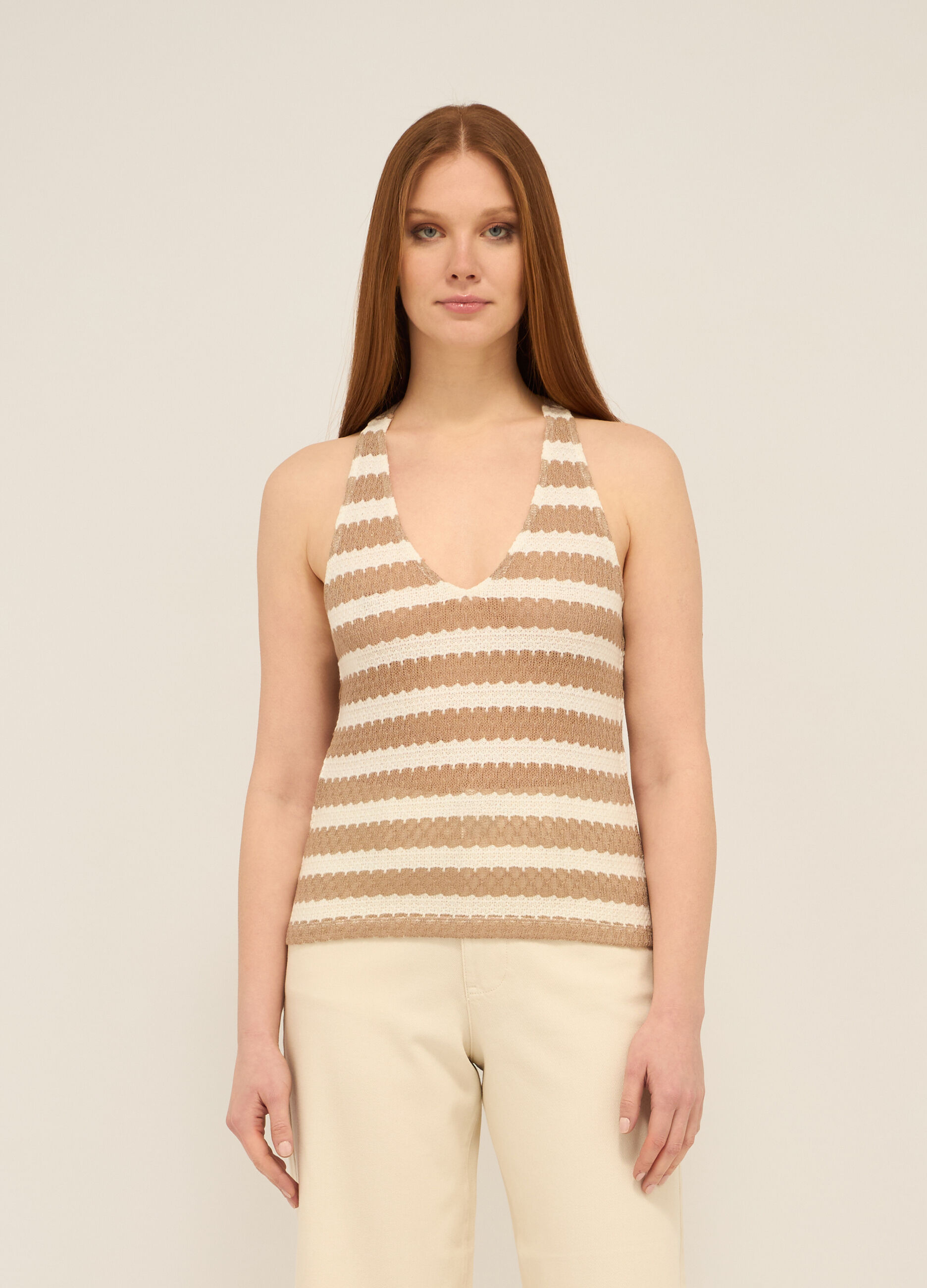 Top tricot a righe donna_0