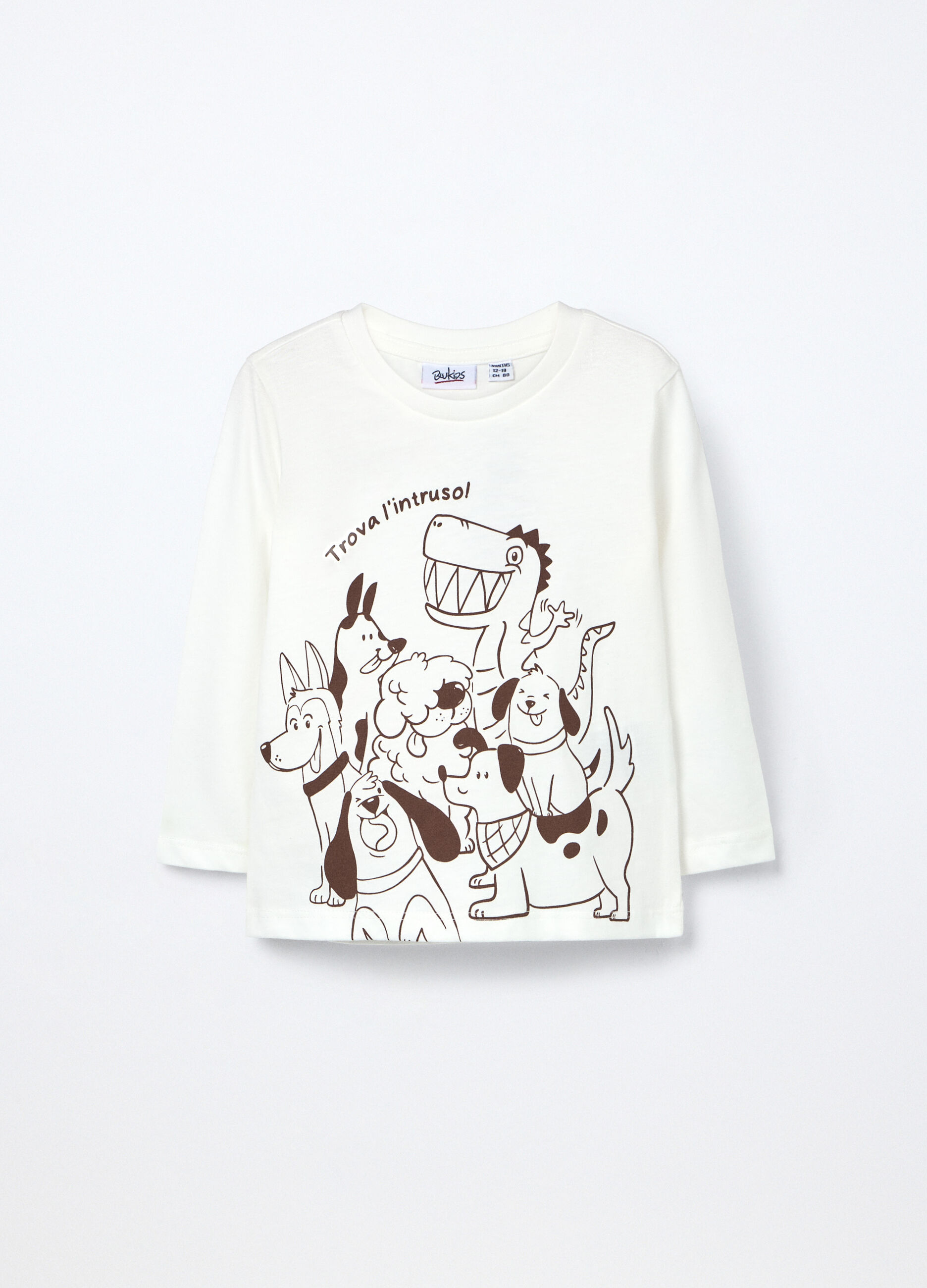 T-shirt in jersey di puro cotone neonato_0