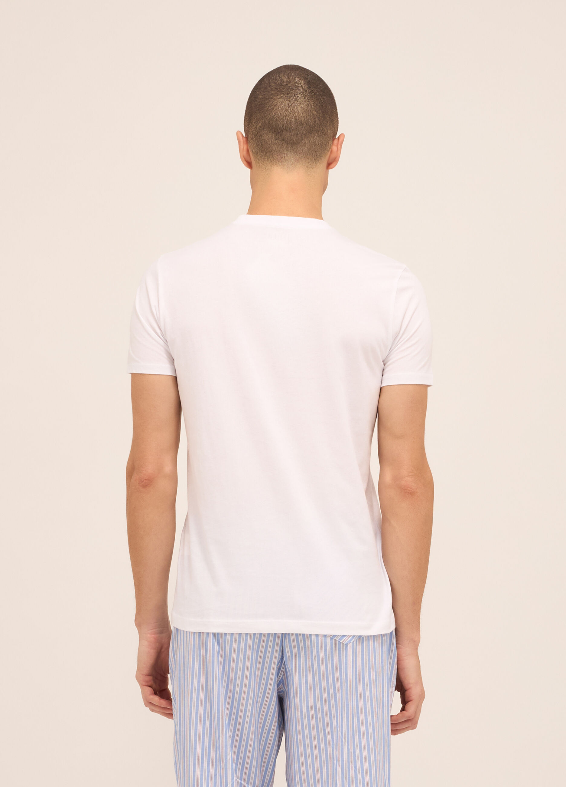 T-shirt girocollo in puro cotone uomo_1