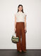 Pantaloni chino regular fit misto lino donna_0