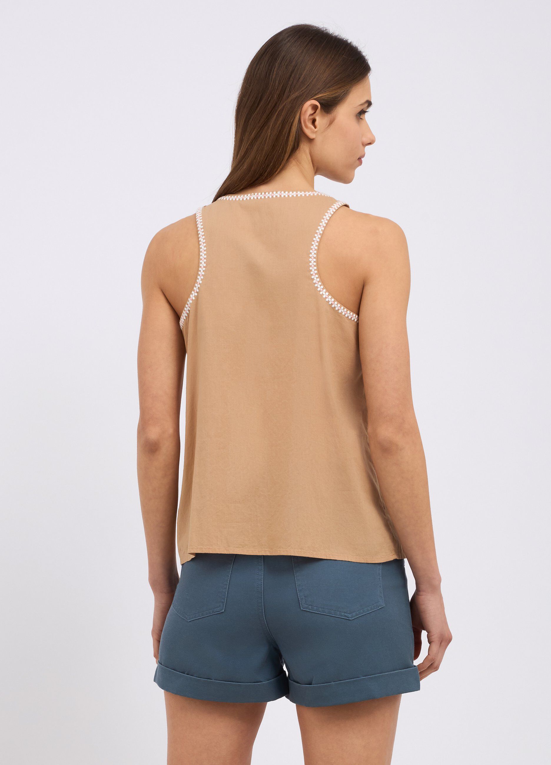 Blusa in puro cotone con ricami donna_1