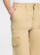 Pantaloni fit Cargo in cotone trattato donna_3