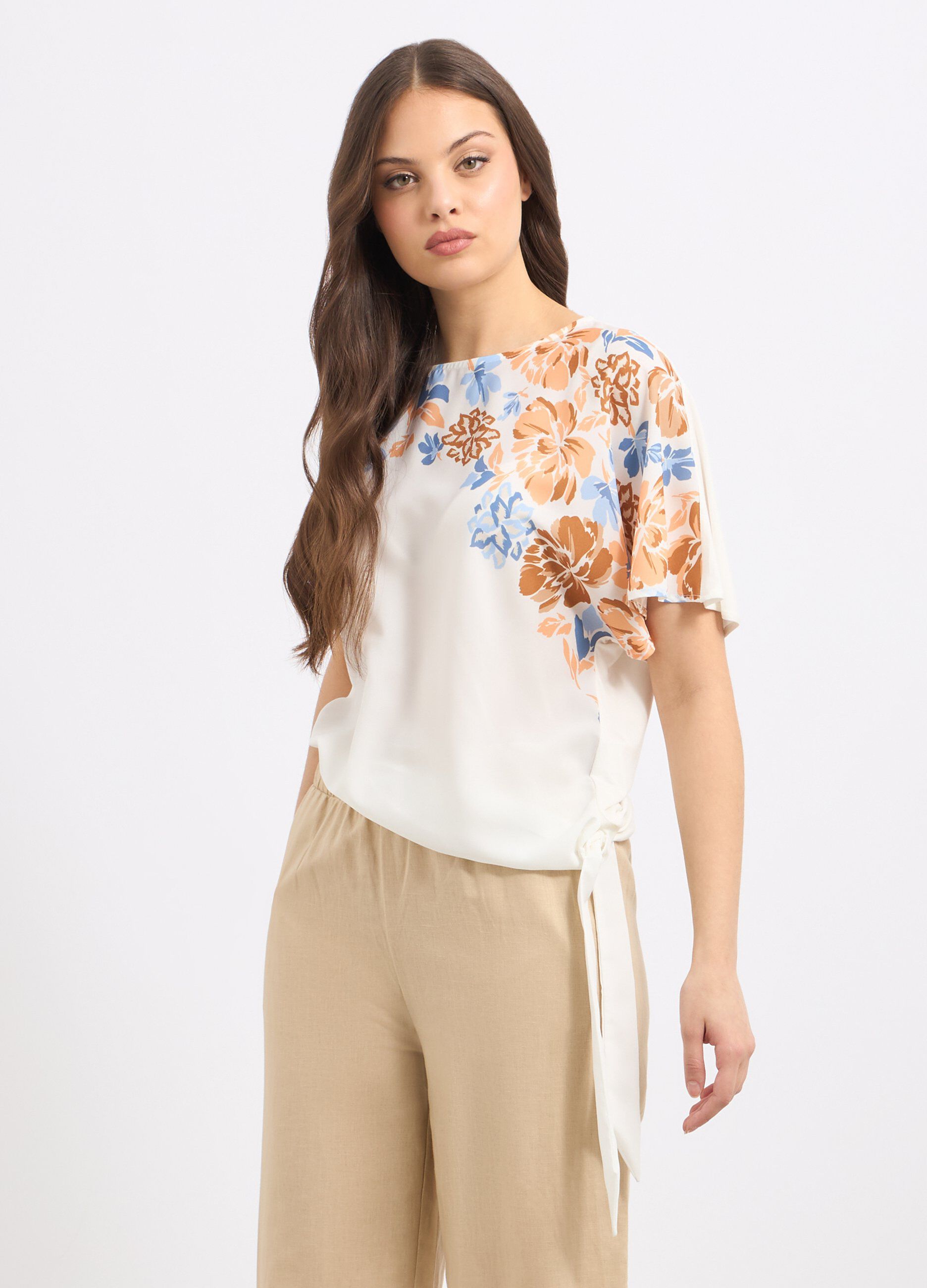 T-shirt in misto viscosa donna
