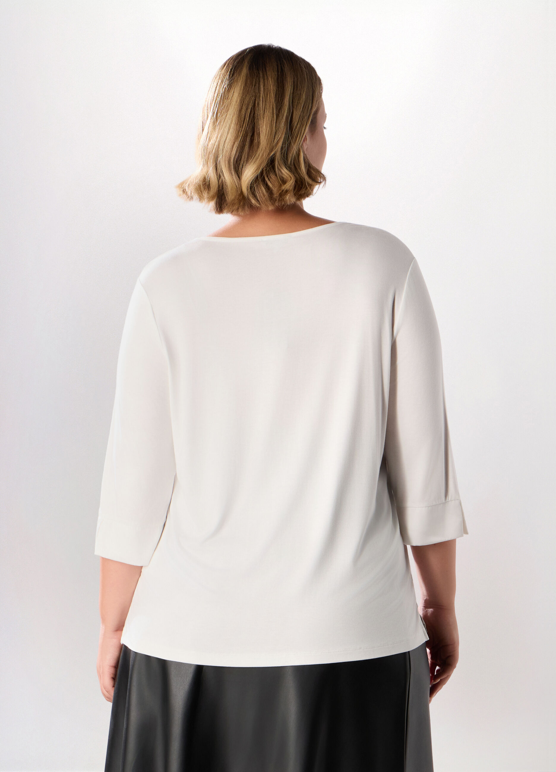 T-shirt in jersey di viscosa stretch donna curvy_1