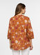 Blusa over fit con scollo a V in puro cotone voile donna_1