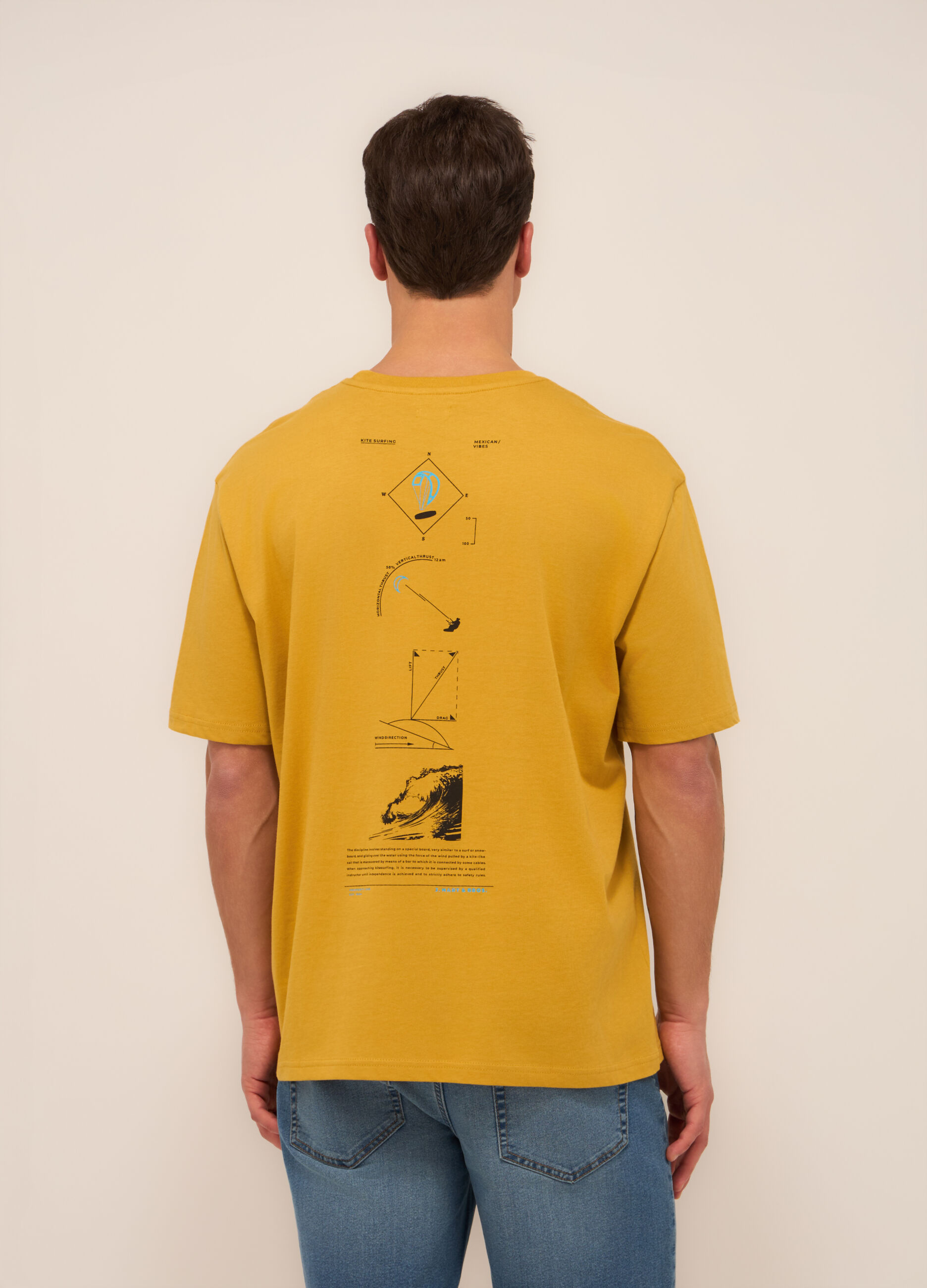 T-shirt in jersey di cotone con stampa uomo_1