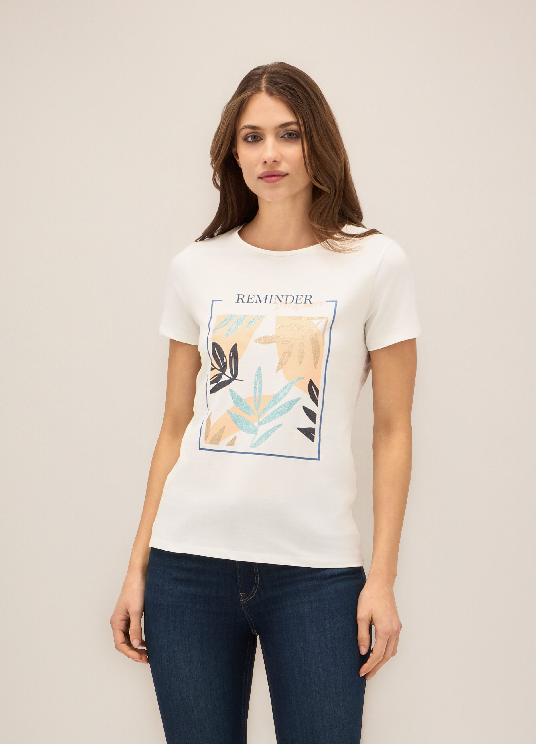 T-shirt in cotone stretch donna_0
