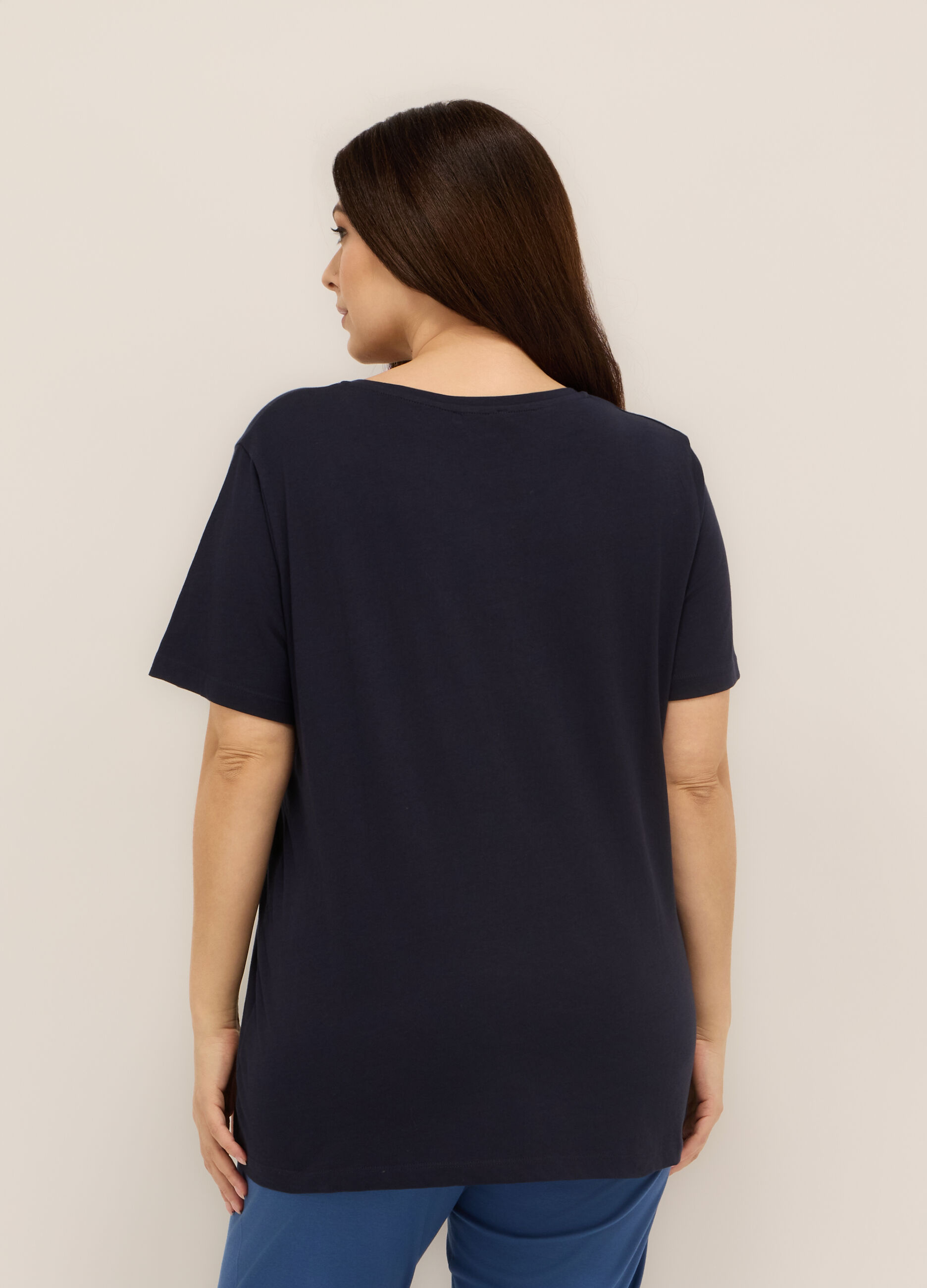 T-shirt in jersey di puro cotone donna curvy_1