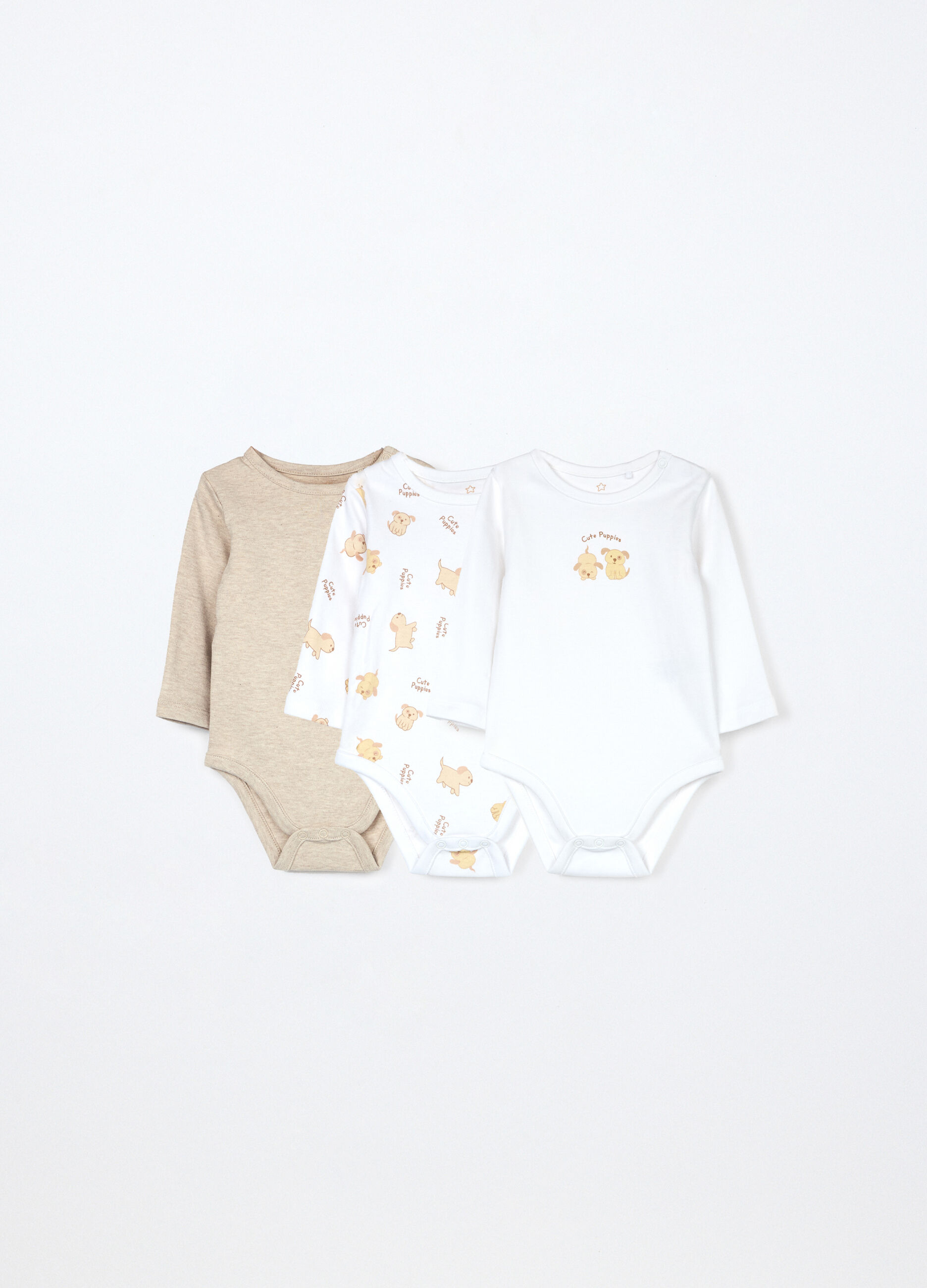 Pack 3 body in interlock di puro cotone neonato_0