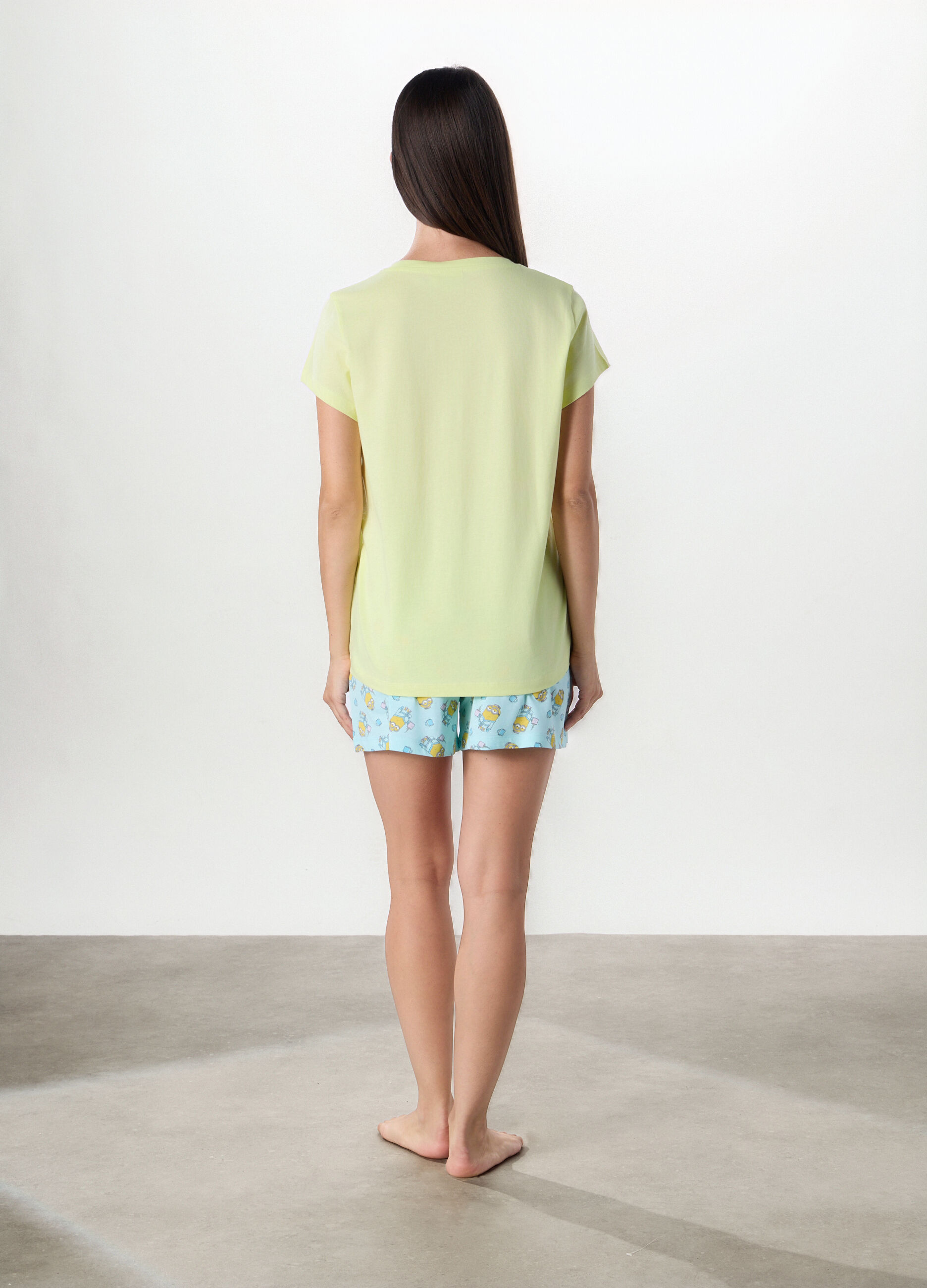 Pigiama corto Cattivissimo Me in jersey di puro cotone donna_1