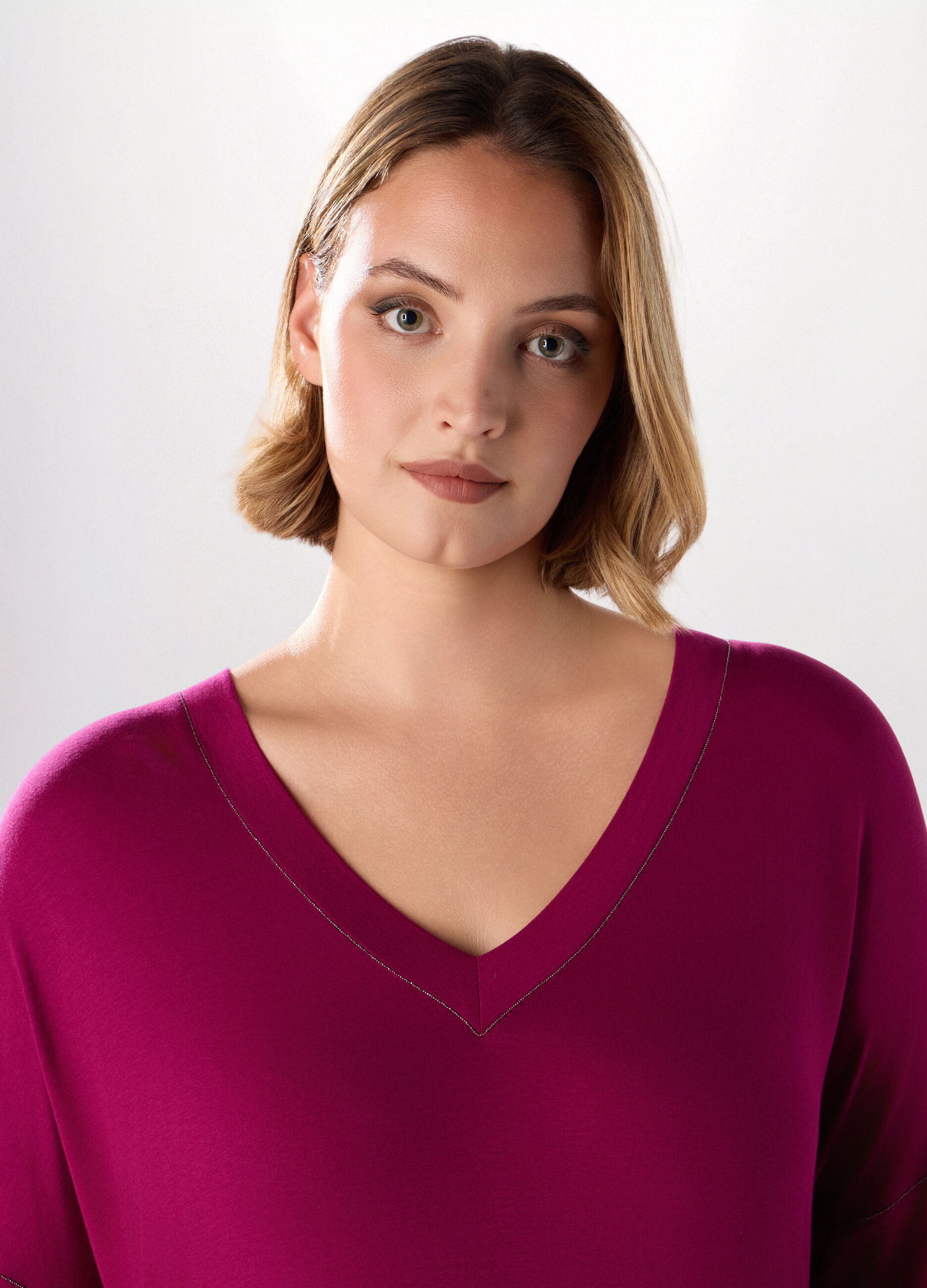 T-shirt in viscosa stretch donna curvy_2