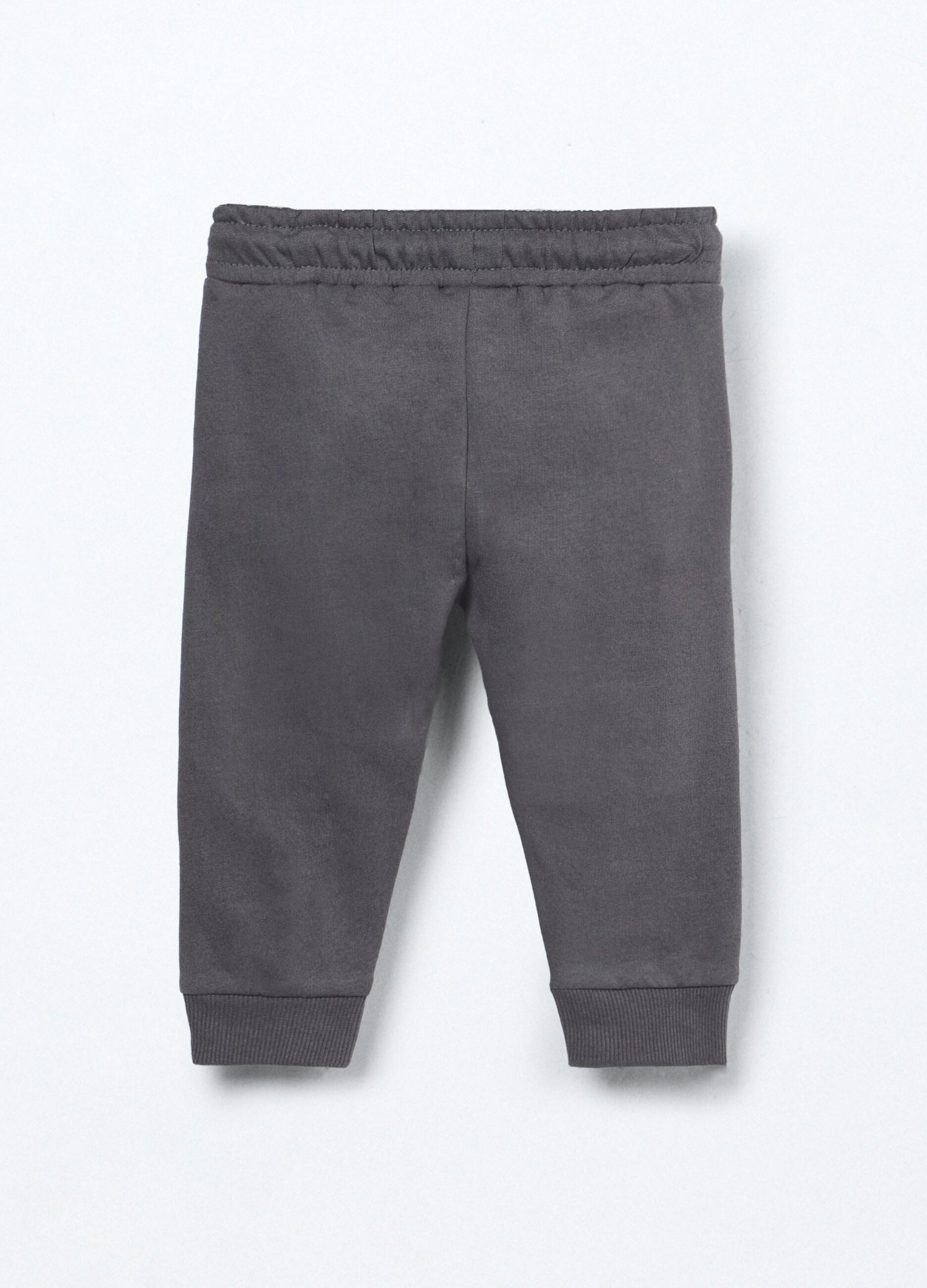 Jogger in puro cotone fleece neonato_1