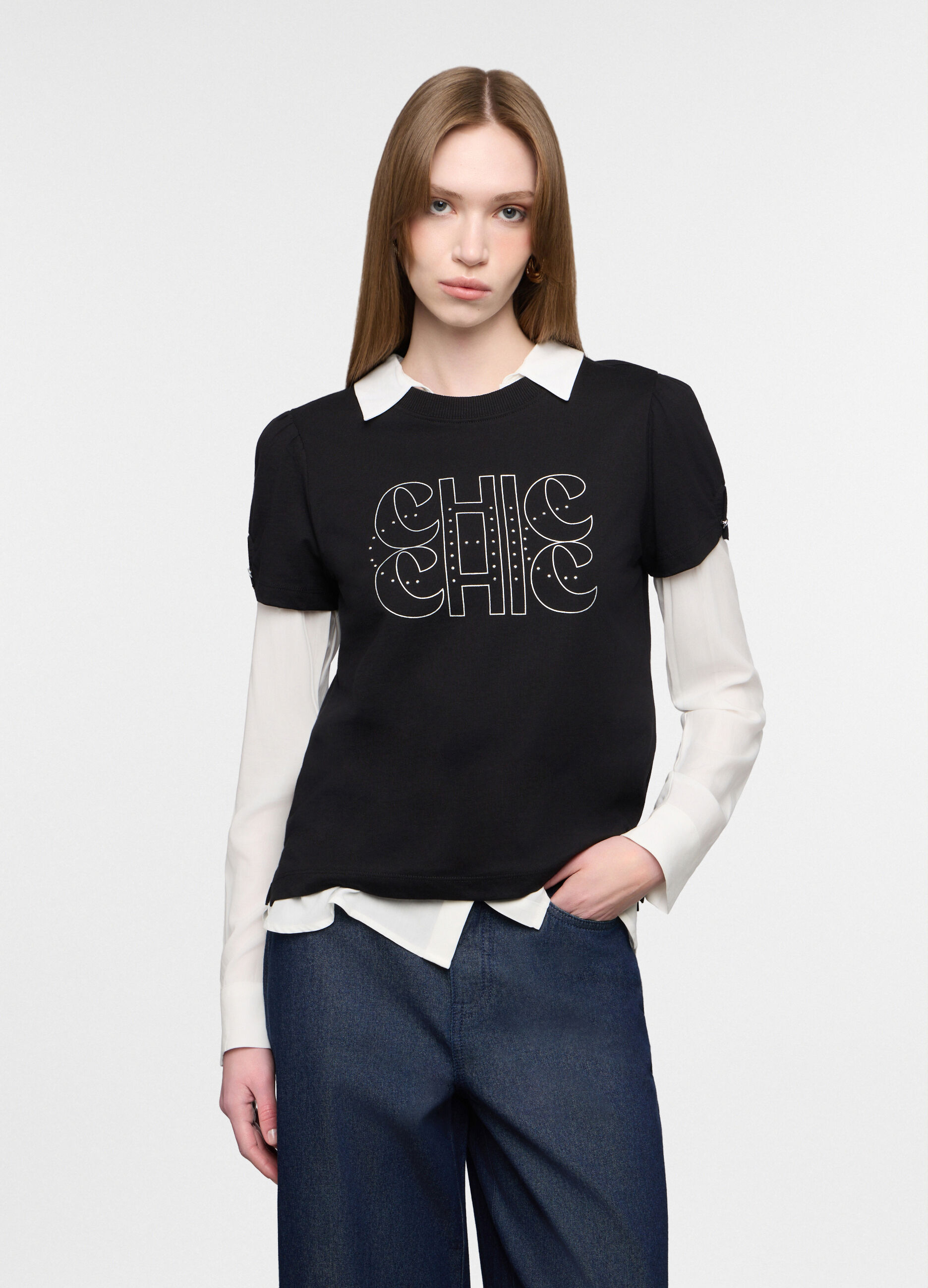 T-shirt girocollo donna_0