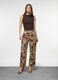 Pantaloni fit straight misto lino donna_0