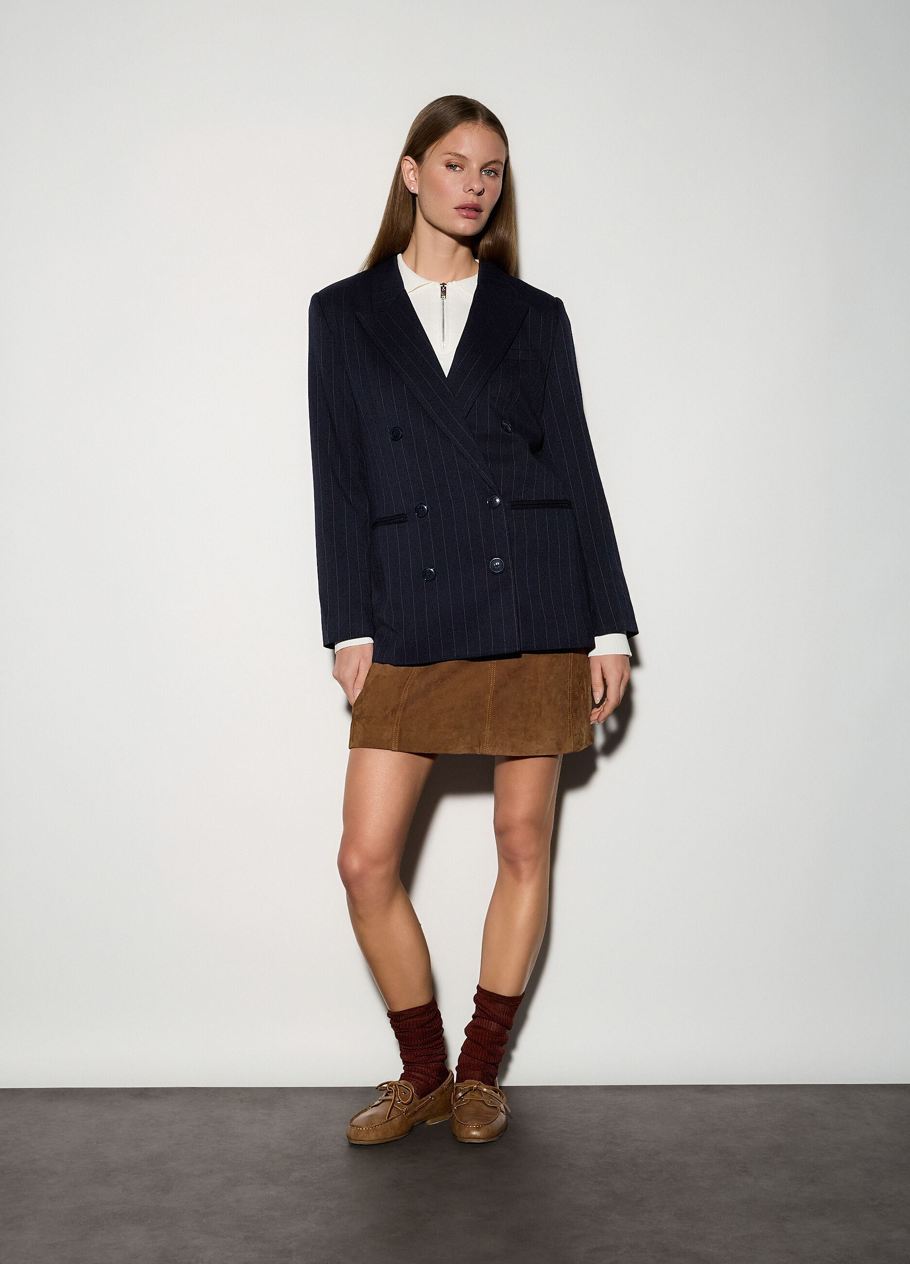 Blazer doppiopetto stretch donna_0