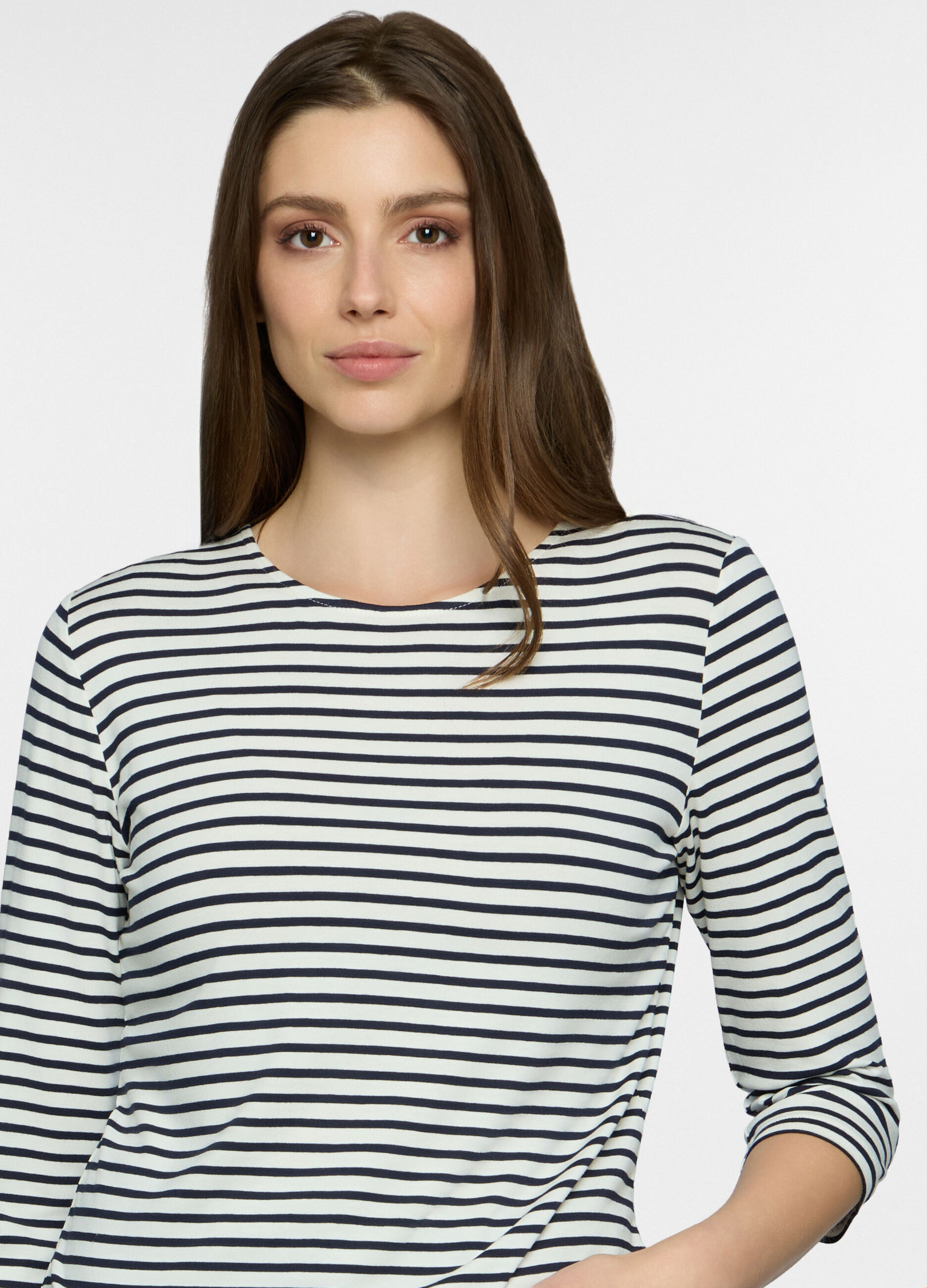 T-shirt girocollo stretch donna_2