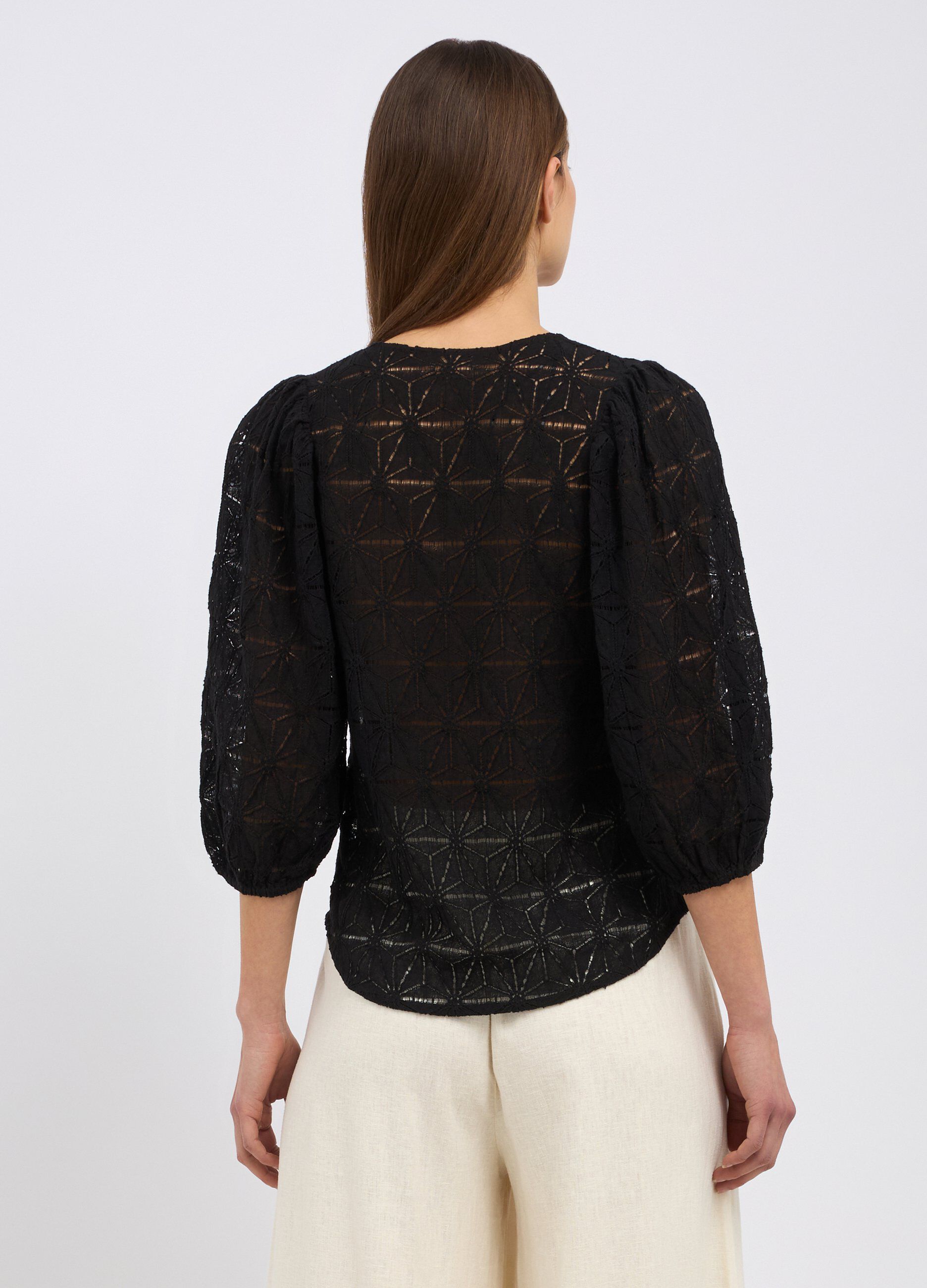 Blusa in misto cotone donna_1