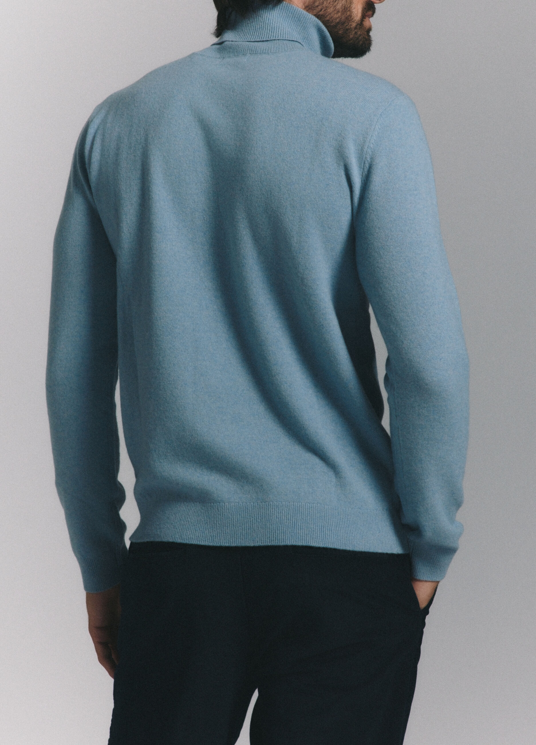 Maglione a collo alto in lambswool uomo_3