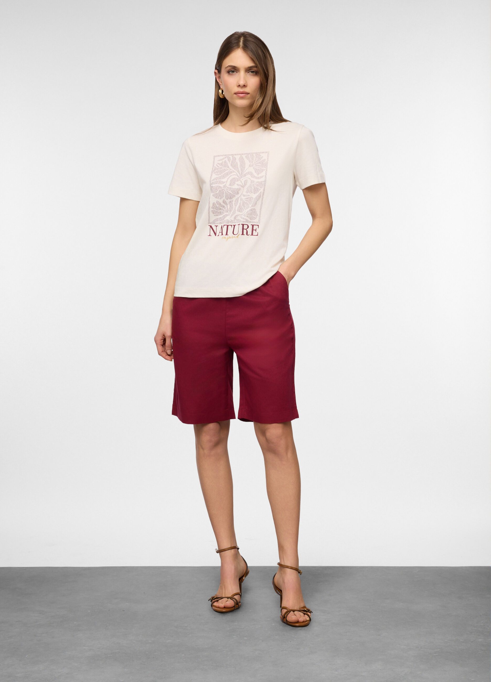 Bermuda wide leg misto lino donna_0