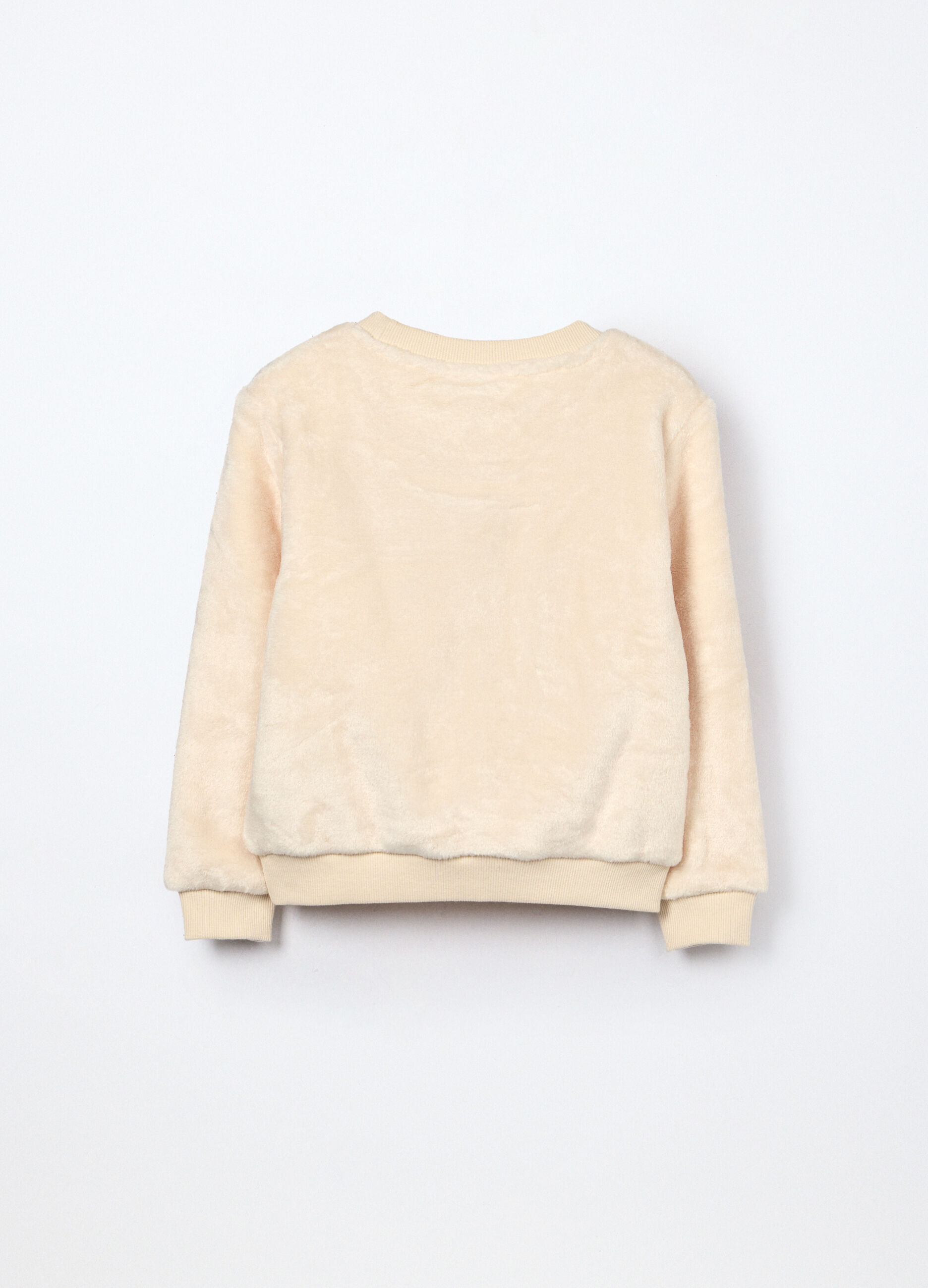 Felpa in pile con paillettes bambina_1