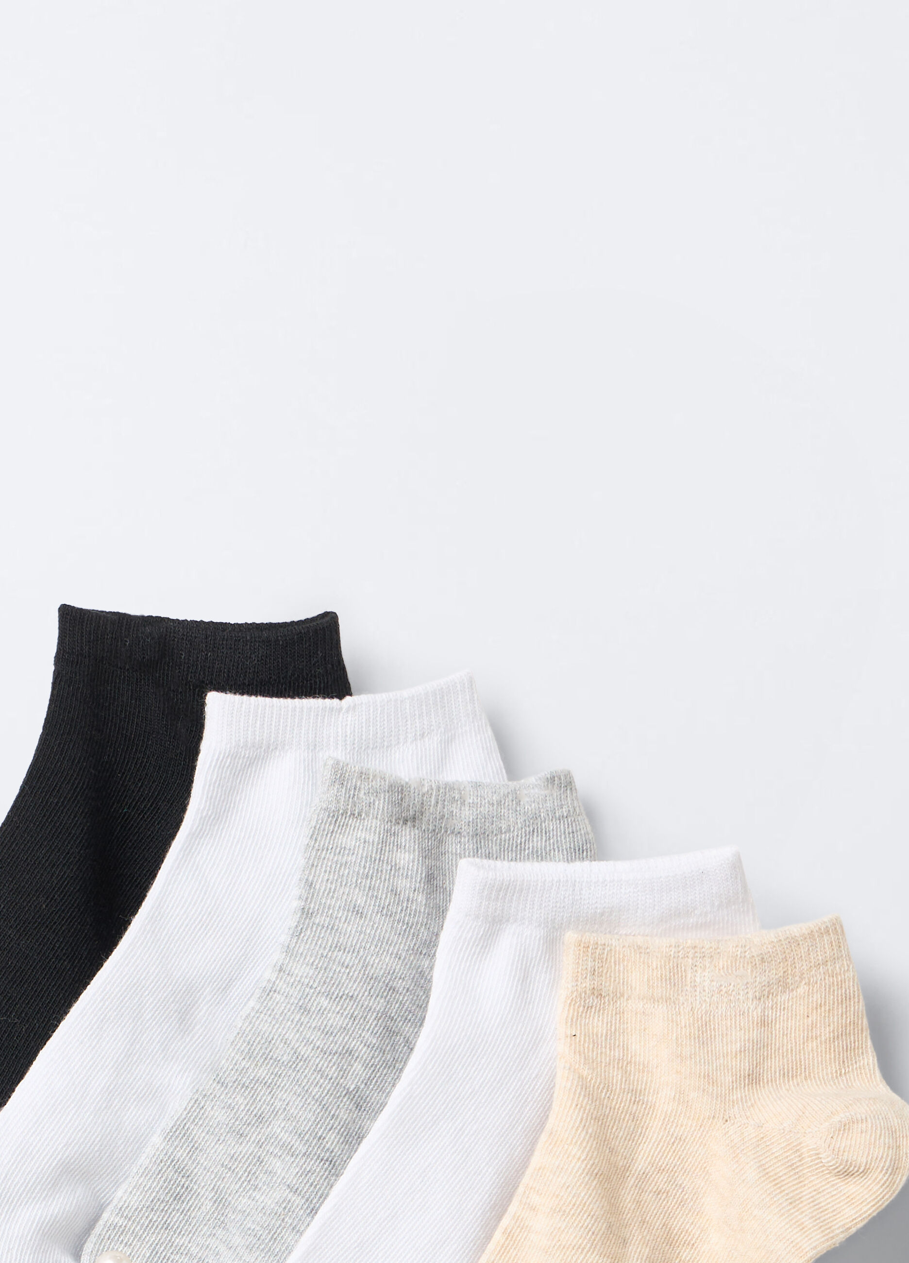 Pack 5 calze corte misto cotone stretch donna_2