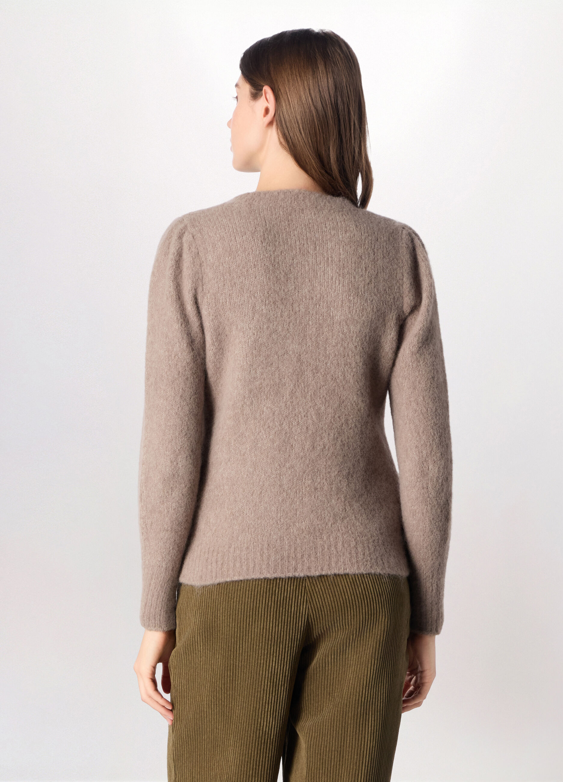 Tricot misto lana con ricamo donna