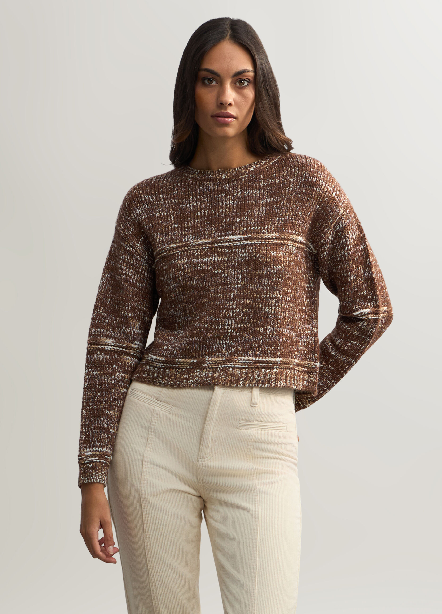 Pullover girocollo jaquard donna_0