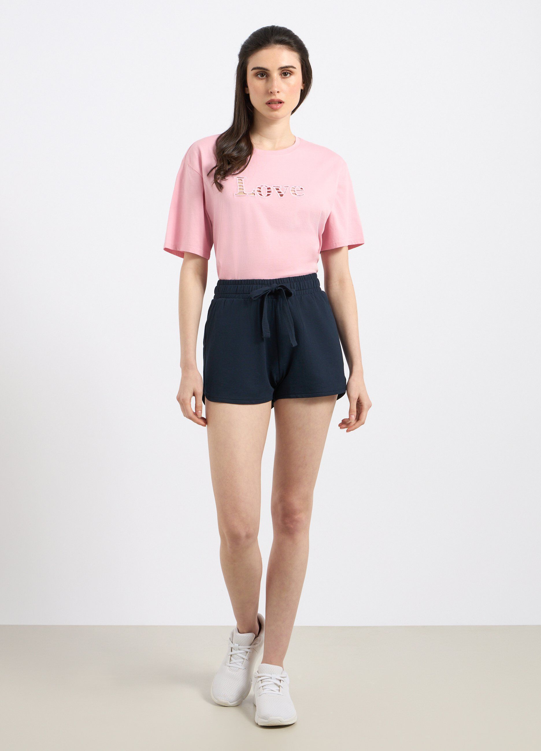 Shorts in misto cotone donna_0